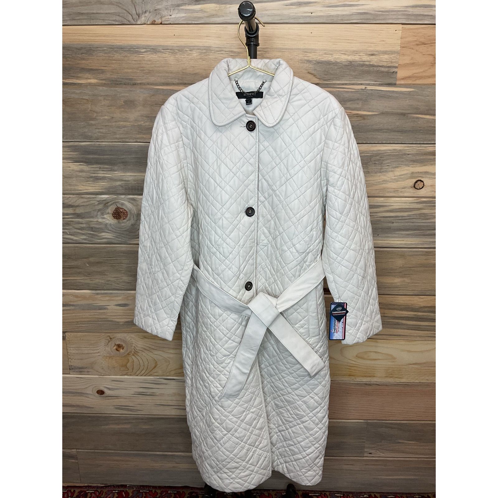 Muubaa MUUBAA NWT Xena Maxi Belted Quilted Leather Trench Coat 10 Size L / US 10 / IT 46 - 4 Thumbnail