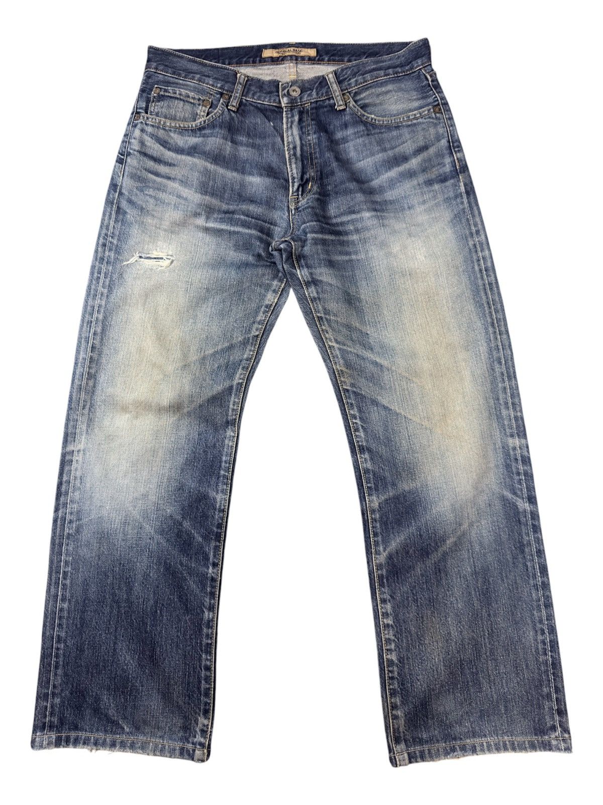 Fashion Victim Vintage 90s Uniqlo Whisker Faded Wash Distressed Denim W32 Size US 32 / EU 48 - 1 Thumbnail