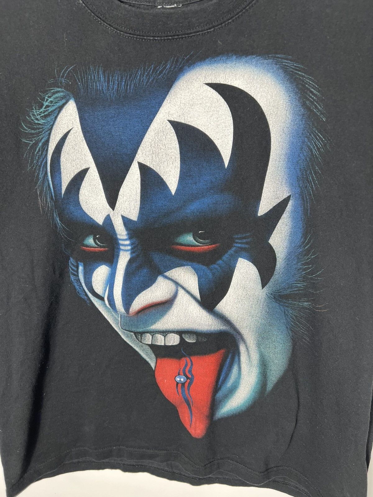 Band Tees VINTAGE KISS BAND GENE SIMMONS BIG FACE REVERSIBLE T SHIRT Size US L / EU 52-54 / 3 - 2 Thumbnail