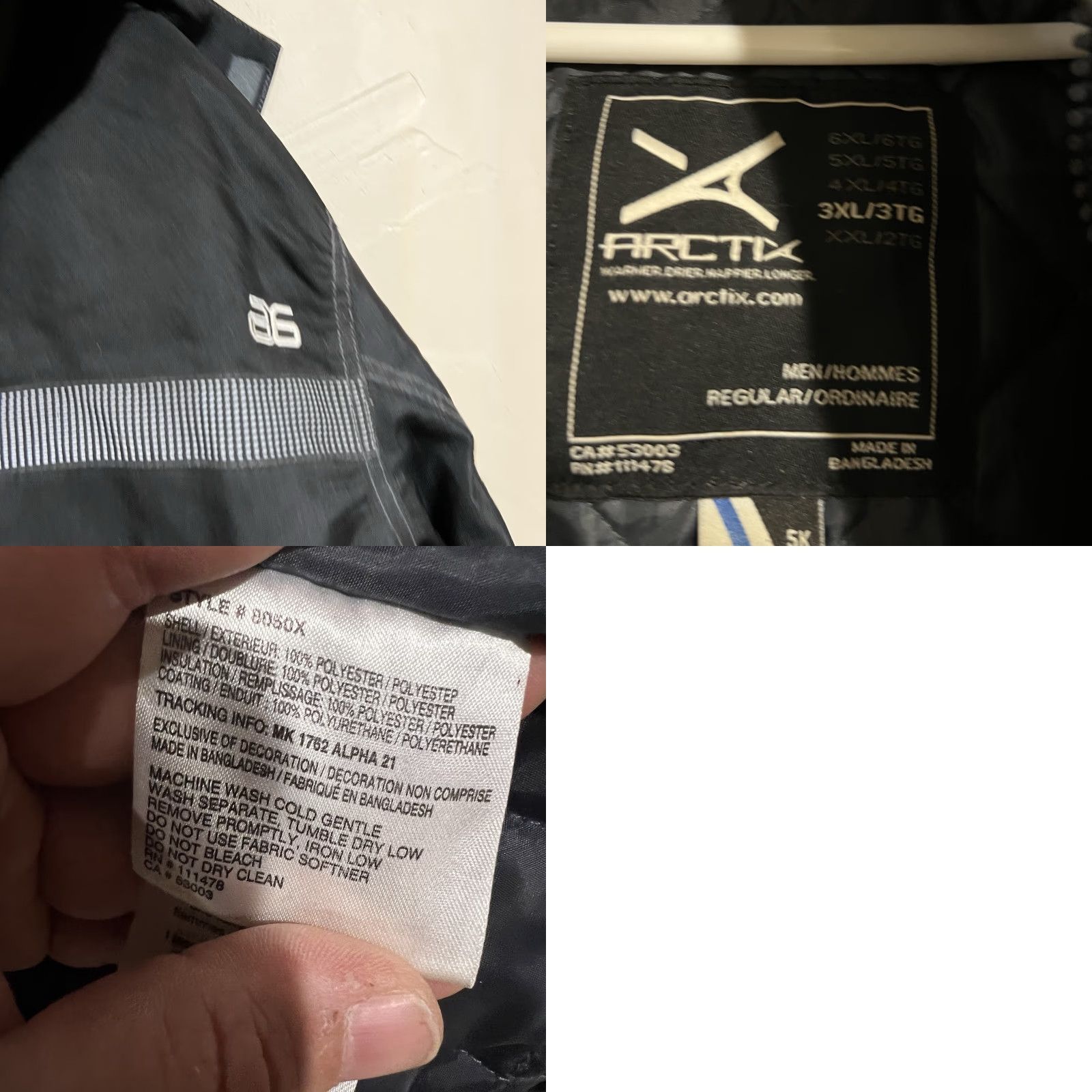 Vintage Arctix Men's Performance Tundra Jacket High Vis Black 3XL Coat Parka Mens Regular Size 3XL Jacket Size US XXL / EU 58 / 5 - 8 Thumbnail