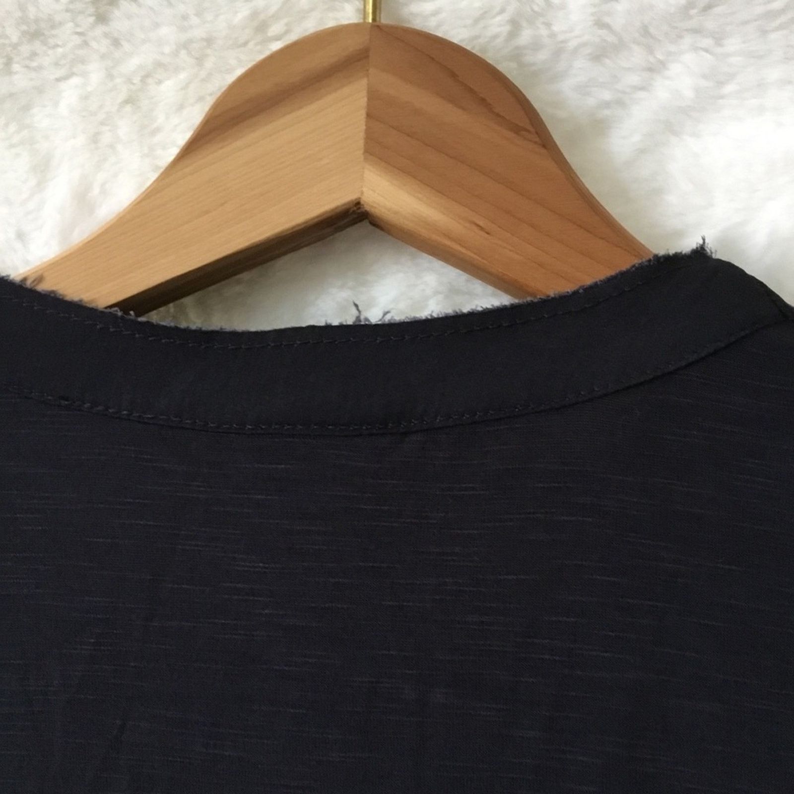Other Dolan Charcoal Gray Lucille Pleated Tie Neck Peasant Blouse Size S / US 4 / IT 40 - 9 Thumbnail