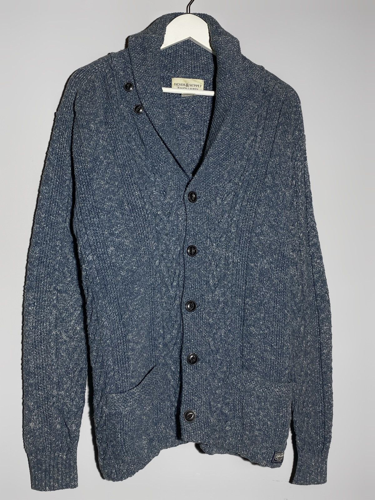 Vintage Ralph Lauren Denim & Supply Cable Knit Men’s Cardigan Size US S / EU 44-46 / 1 - 2 Thumbnail