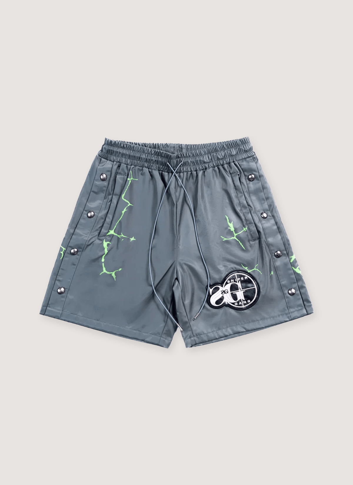 TRIPLE SEVENS 7Sniper Nylon Button Shorts Grey Size US 34 / EU 50 - 1 Thumbnail