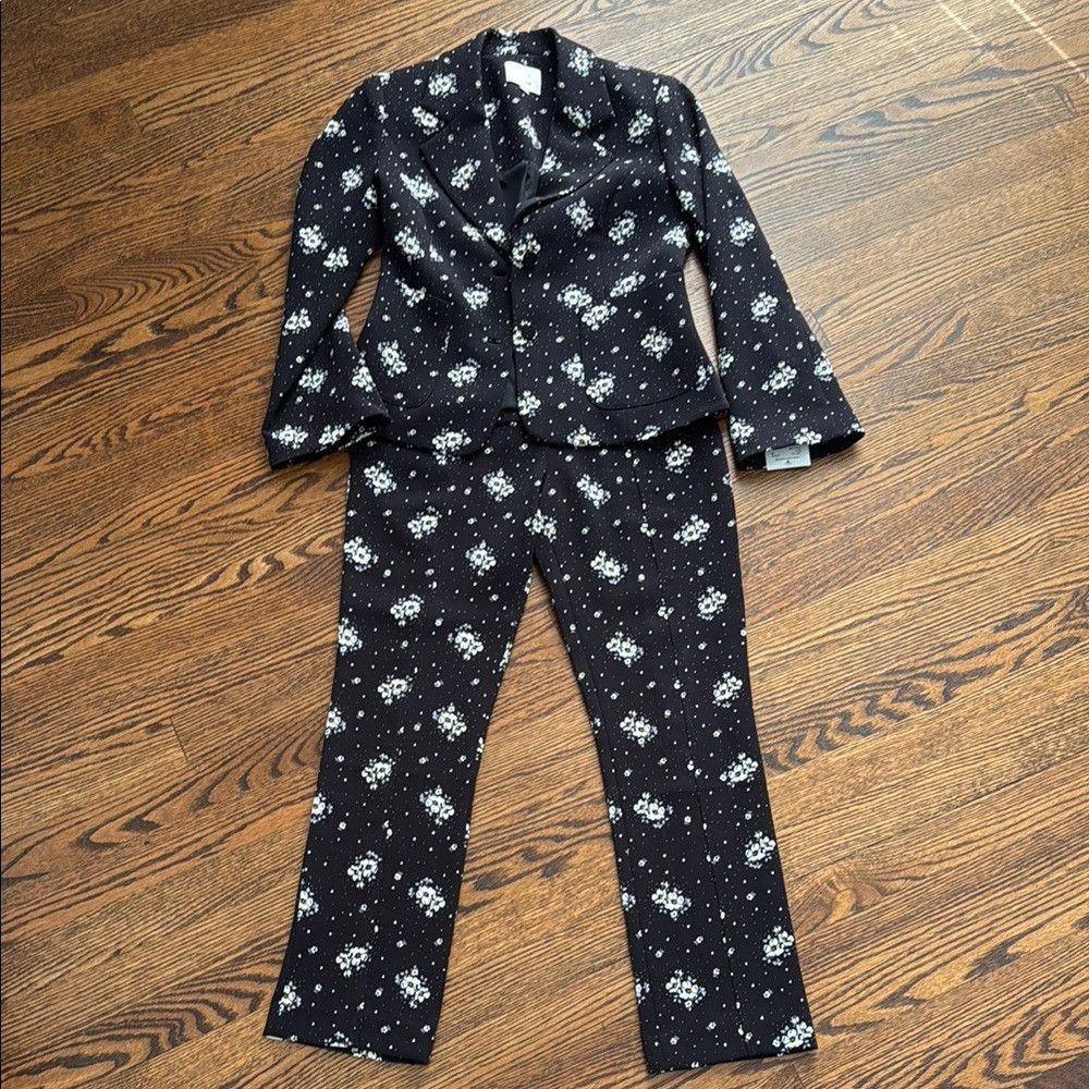 Cinq a Sept Cinq a Sept Women’s Floral Suit Jacket 4 and Pant 0 Coordin Size S / US 4 / IT 40 - 1 Thumbnail