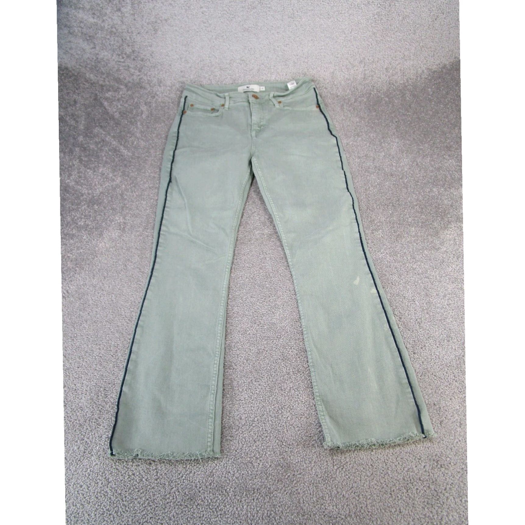 Vineyard Vines Vineyard Vines Womens High Rise Kick Flare Jeans 29 Light Green Denim Size 29" - 1 Thumbnail