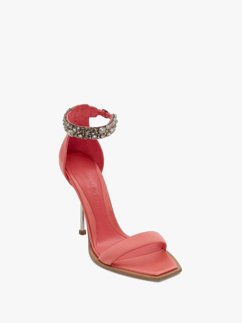 Alexander McQueen o1y0225 Sandals in Salmon Pink Size US 7 / IT 37 - 2 Thumbnail