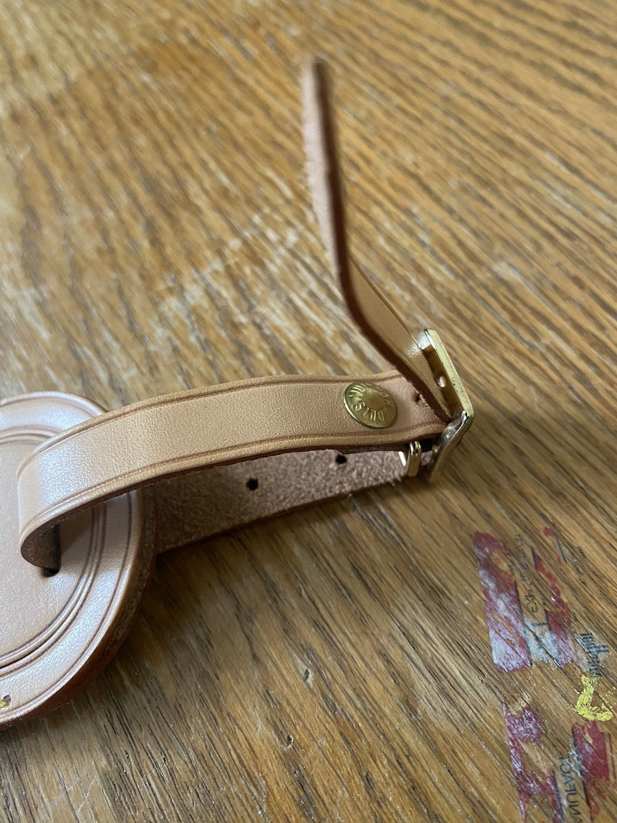 Louis Vuitton Louis Vuitton vachetta leather luggage ID tag name tag Size ONE SIZE - 3 Thumbnail