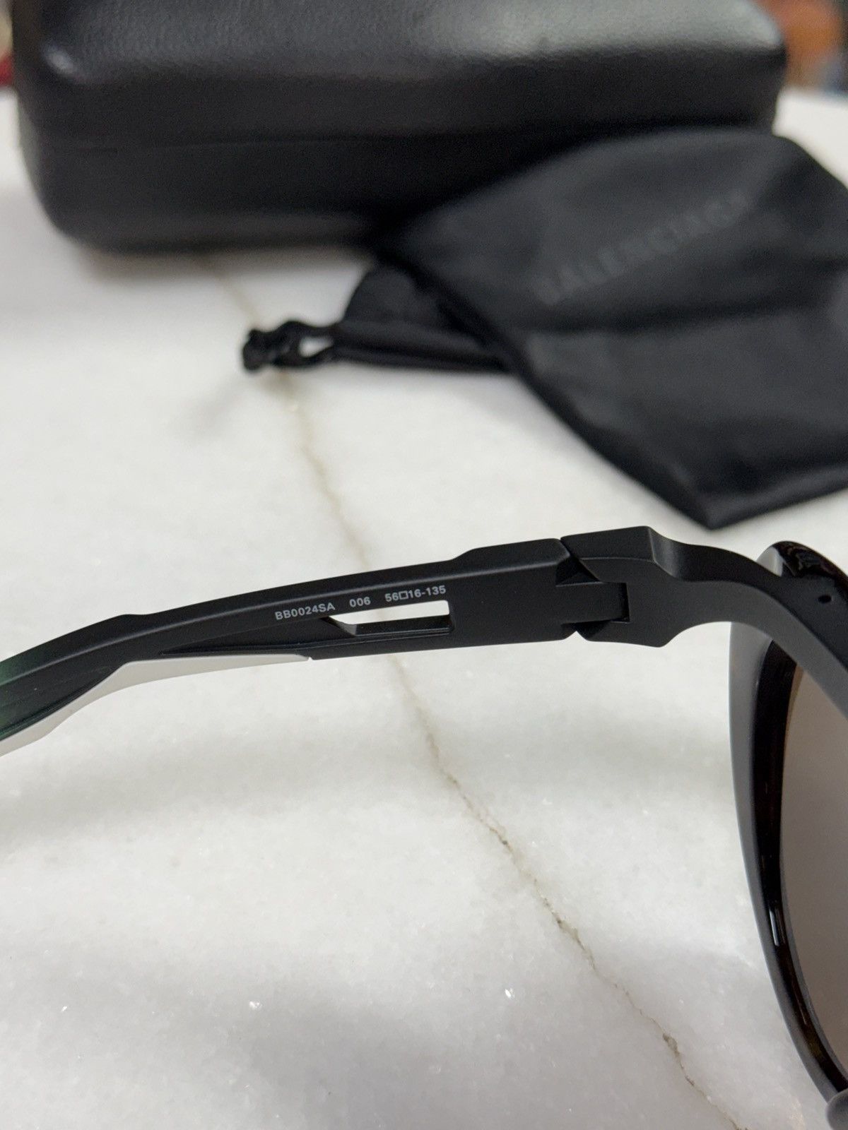 Balenciaga Balenciaga Logo Black Sunglasses Women’s Oval Shades Size ONE SIZE - 3 Thumbnail