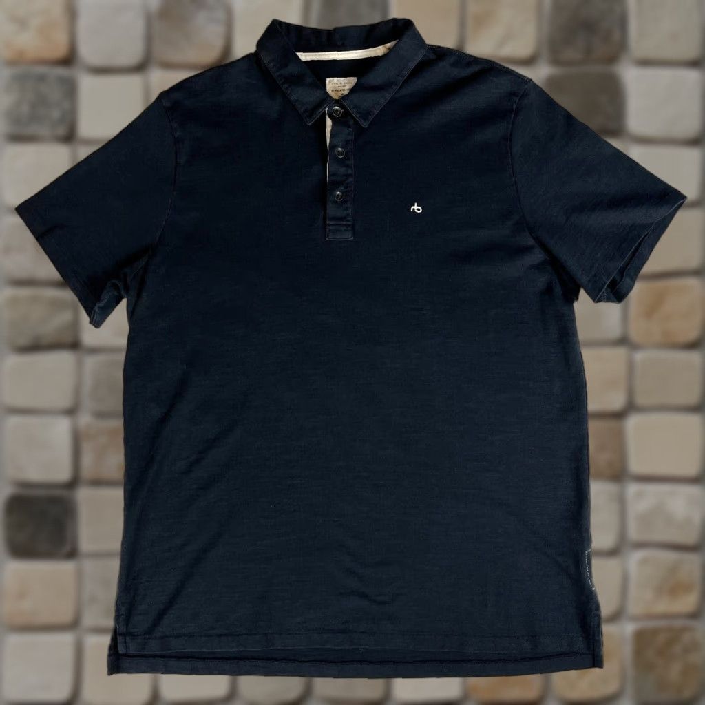 Rag & Bone rag & bone Men's Polo Shirt XL Black Classic Polo Shirt Mens XL Rag & Bone NYC Size US XL / EU 56 / 4 - 1 Thumbnail