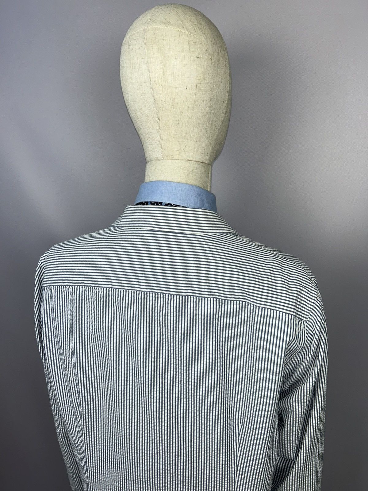 Designer × Lardini LARDINI Egama Striped Cotton Unlined Blazer Jacket Size EU56 Size 46R - 14 Thumbnail