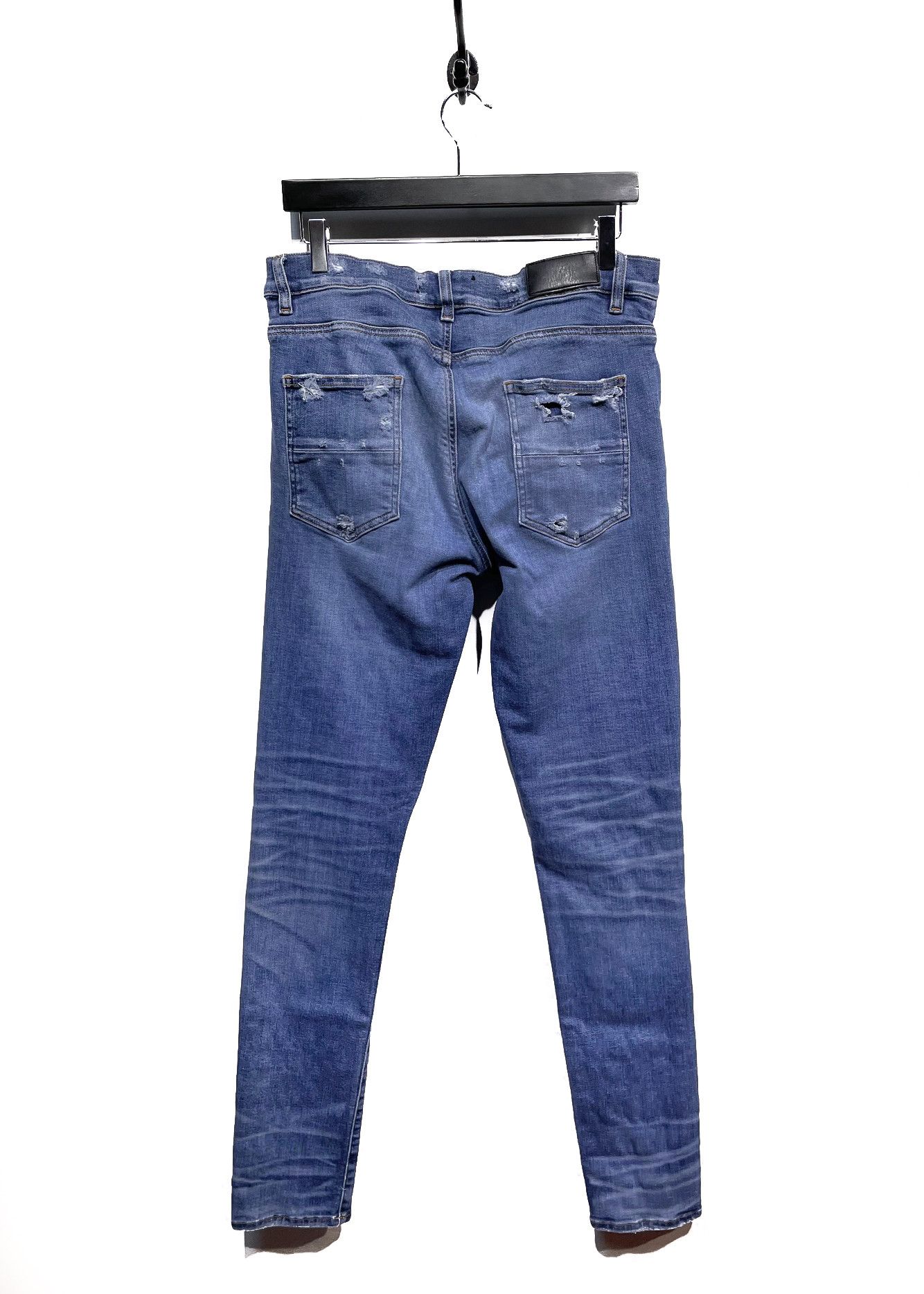 Amiri Amiri Blue Distressed MX1 Biker Jeans Size US 33 - 3 Thumbnail
