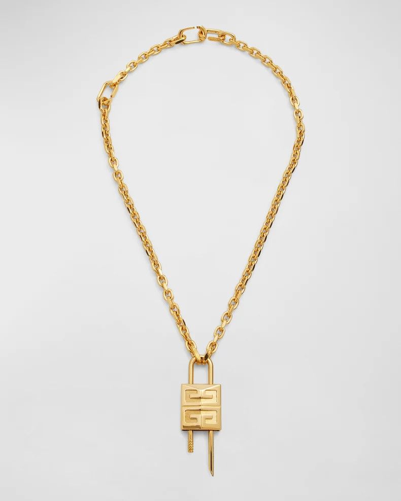 Givenchy o1srvl11e0126 Size: OS / 4G Padlock-Pendant Necklace in Gold Size ONE SIZE - 1 Thumbnail