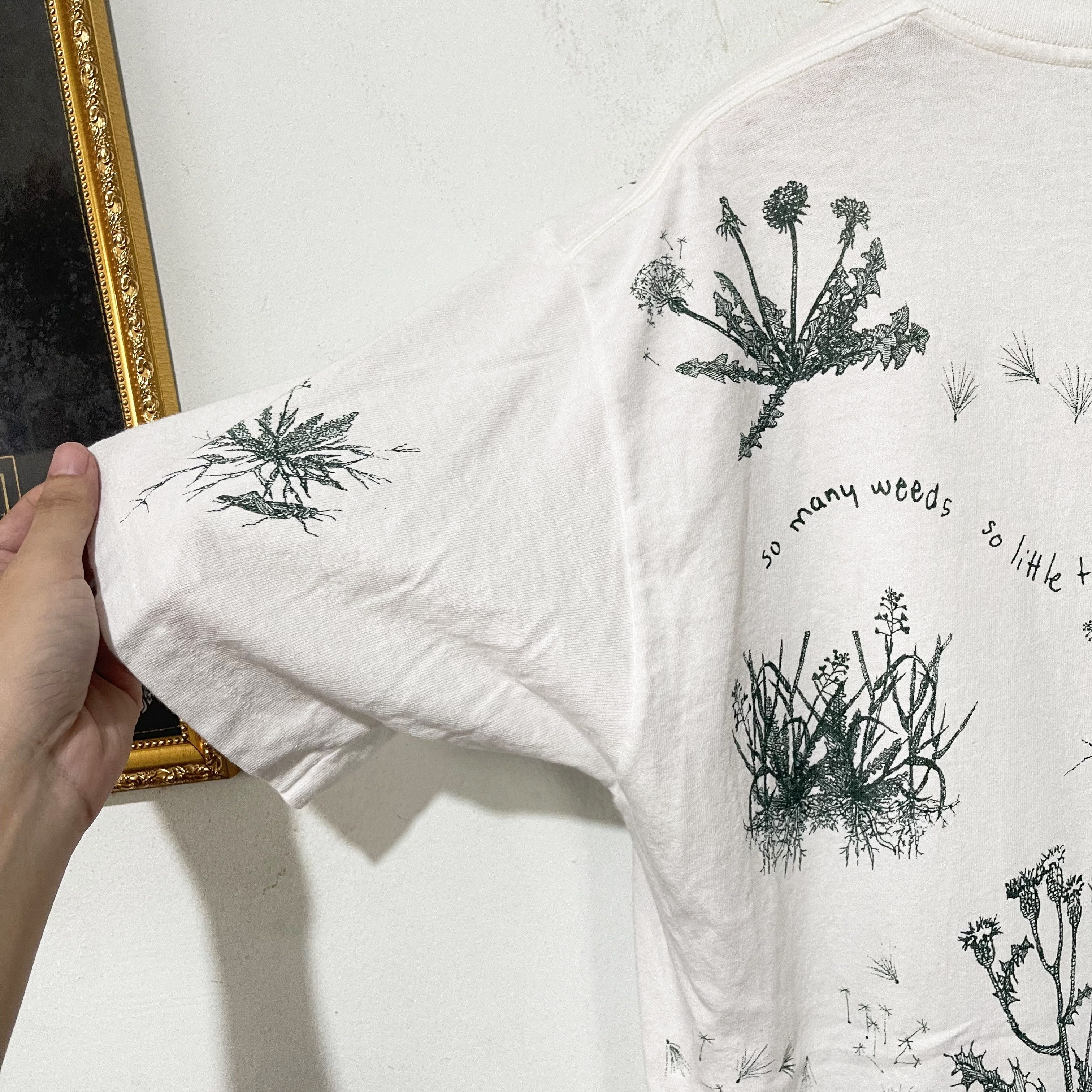 Vintage Vintage 90s Botanical Weeds T-Shirt Size US M / EU 48-50 / 2 - 9 Thumbnail