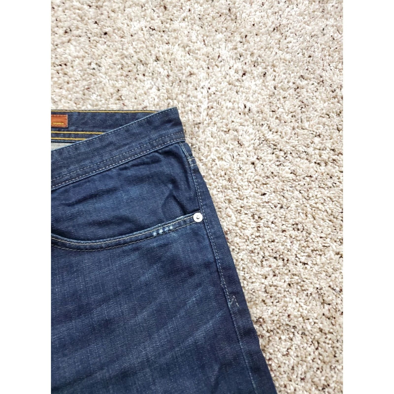 Vintage AG Adriano Goldschmied The Protégé Jeans 34x29 Meas. Mens Blue Straight Leg Size US 34 / EU 50 - 3 Thumbnail