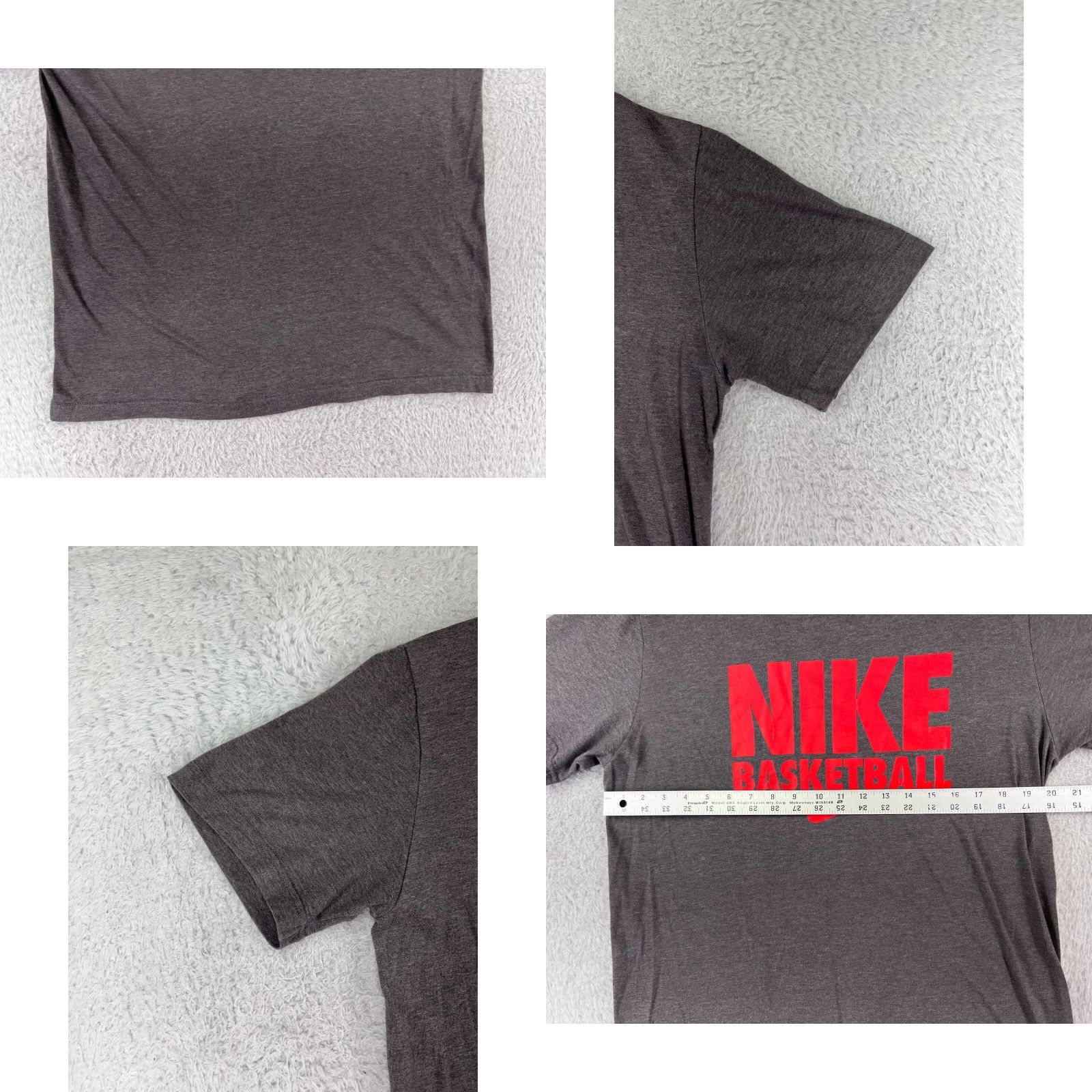 Nike Nike Dri-Fit Shirt Mens Large Gray Logo Print Cotton Crew Neck Size US L / EU 52-54 / 3 - 8 Thumbnail