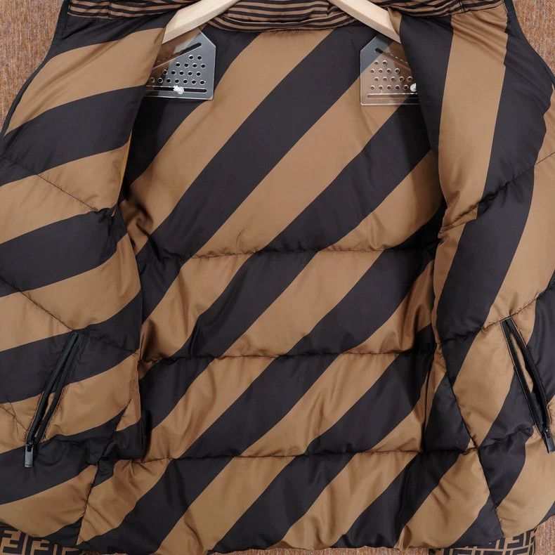 Fendi Fendi Brown Double F Reversible Hooded Jacket Size L / US 10 / IT 46 - 6 Thumbnail
