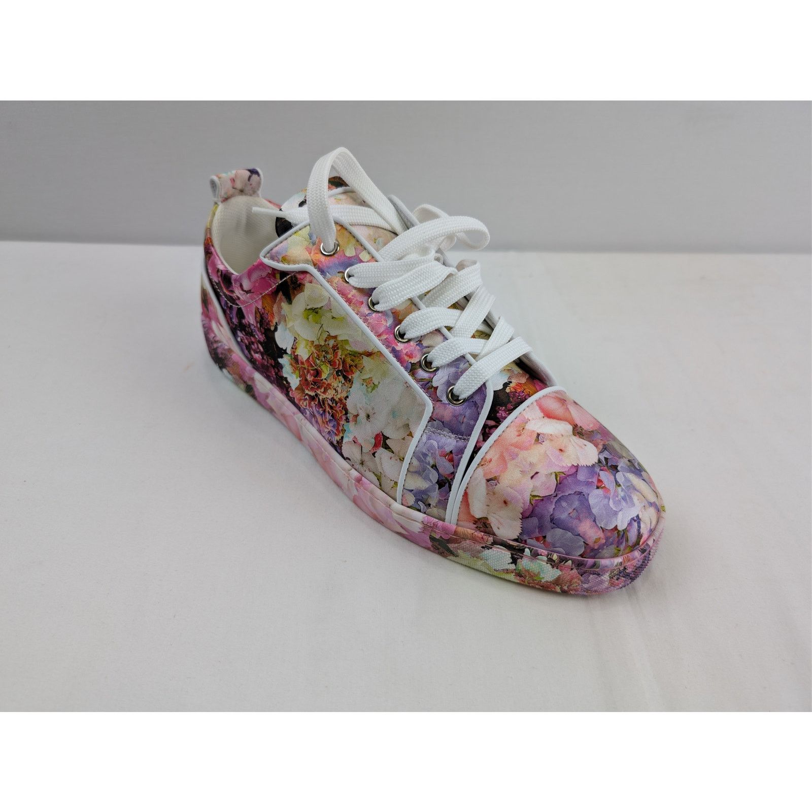 Christian Louboutin o1rshd1 Louis Junior Orlato flat sneaker with a floral print Size US 12 / EU 45 - 3 Thumbnail