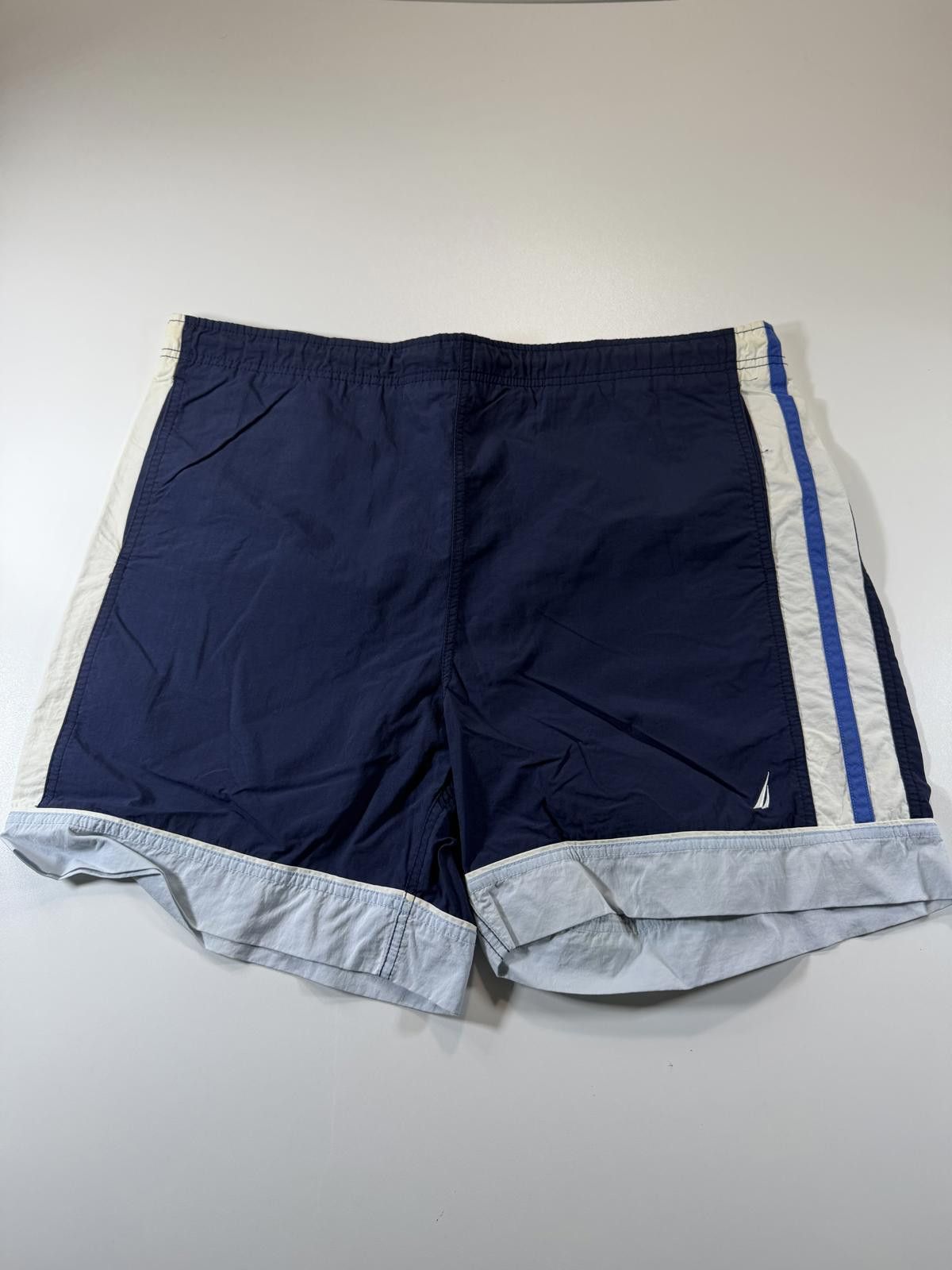 Nautica Nautica Men's Navy Blue Swim Shorts with White and Blue M Size US 32 / EU 48 - 1 Thumbnail
