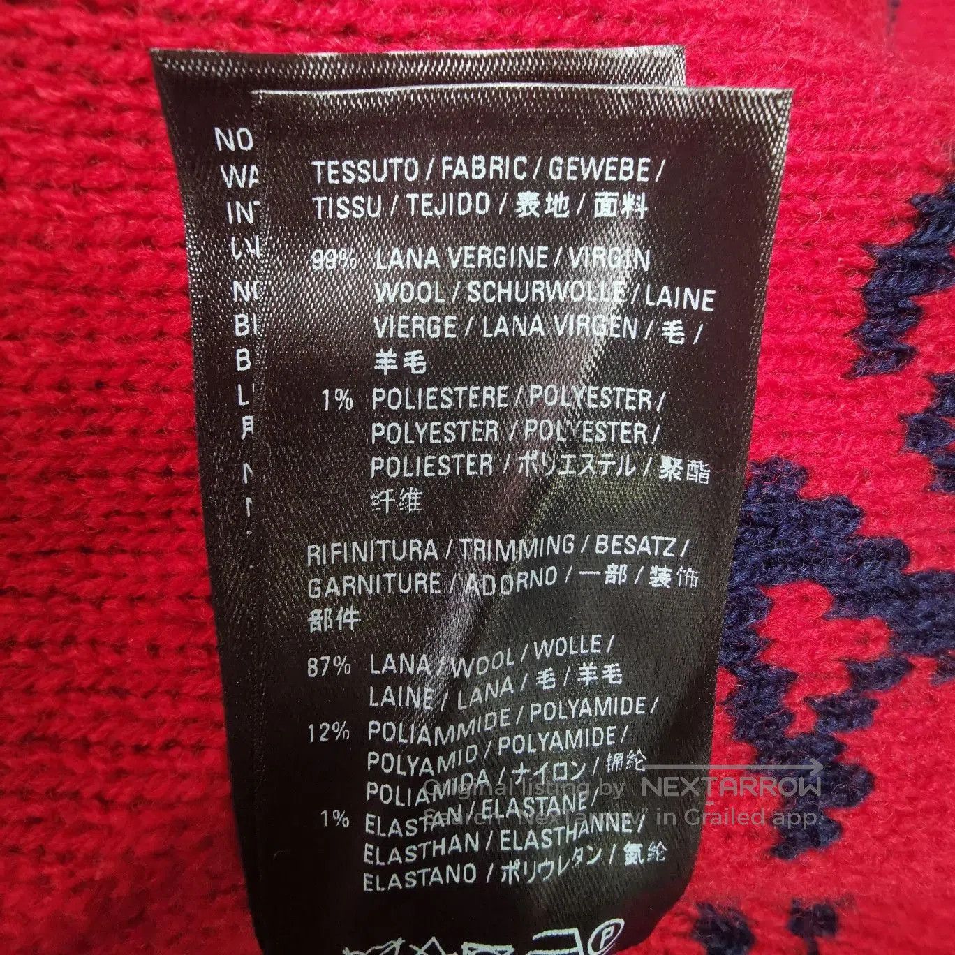 Balenciaga Wool Blend Logo Print Crewneck Sweater S.