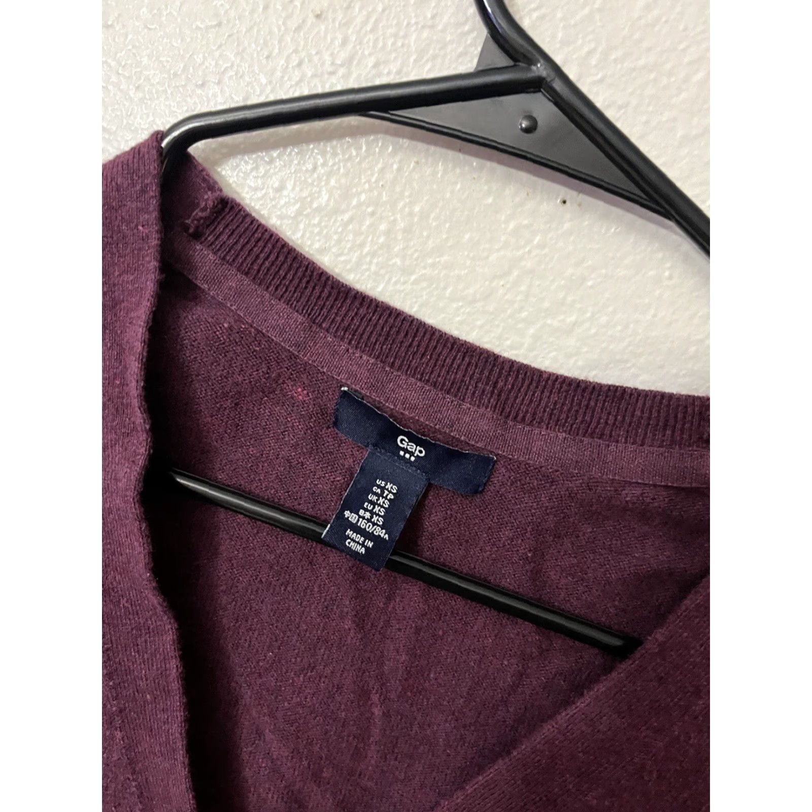 Gap GAP Cardigan Shirt Women XS Teal Button Down Front Lightweight Knit Crew Neck Maroon 90s? Size XS / US 0-2 / IT 36-38 - 3 Thumbnail