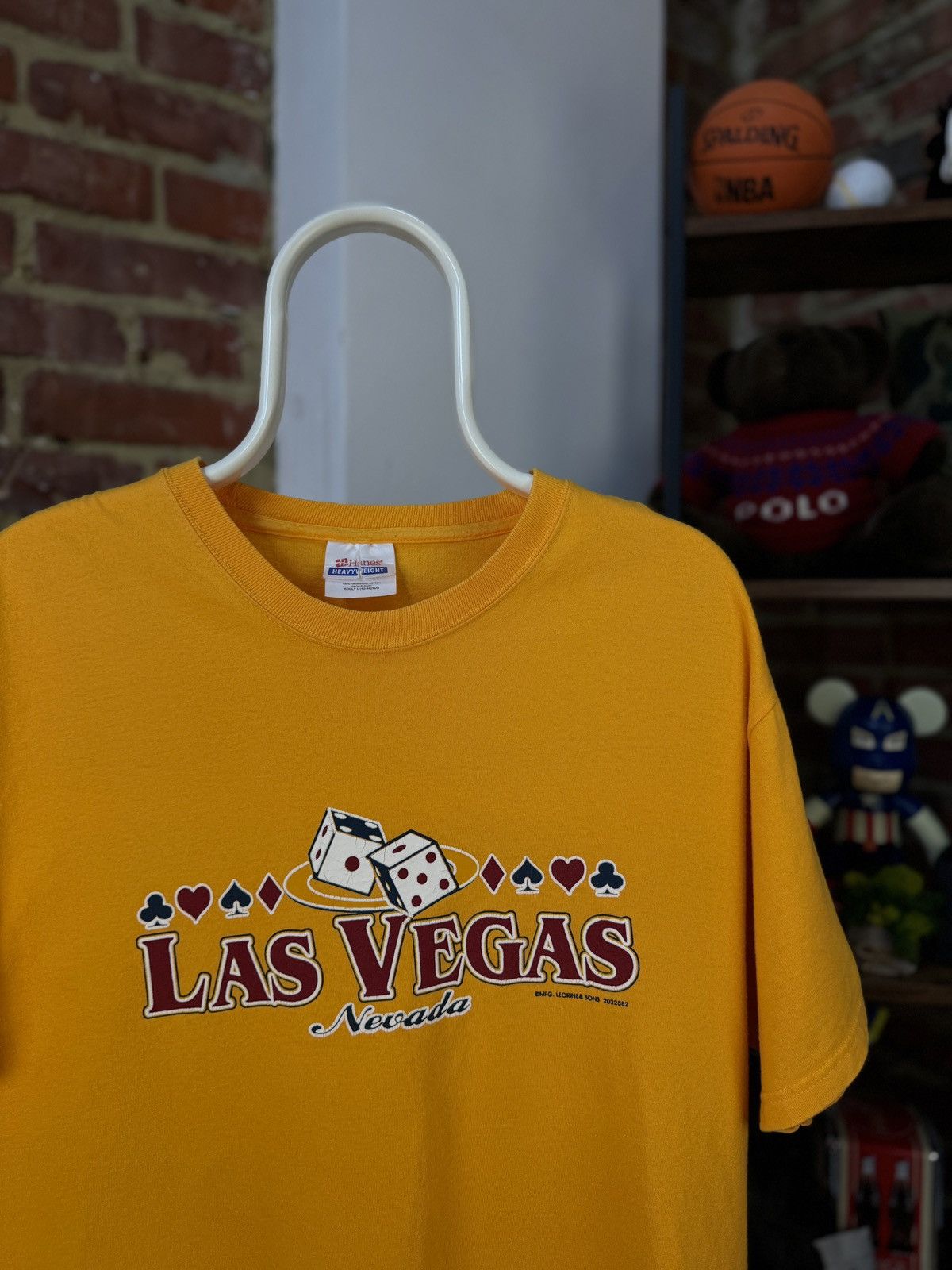 Hanes × Vintage LAS VEGAS Nevada Hanes Vintage Yellow T-Shirt Size US L / EU 52-54 / 3 - 3 Thumbnail