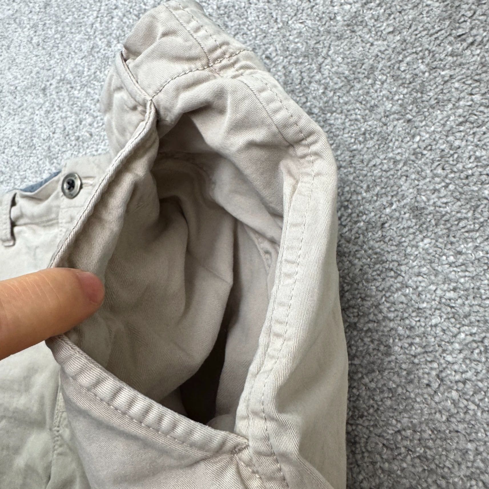 Vintage Paperbacks Chino Shorts Mens 38 Beige Cotton Flat Front Pockets Button Casual Summer Wearable Regular Vintage: No Size US 38 / EU 54 - 4 Thumbnail