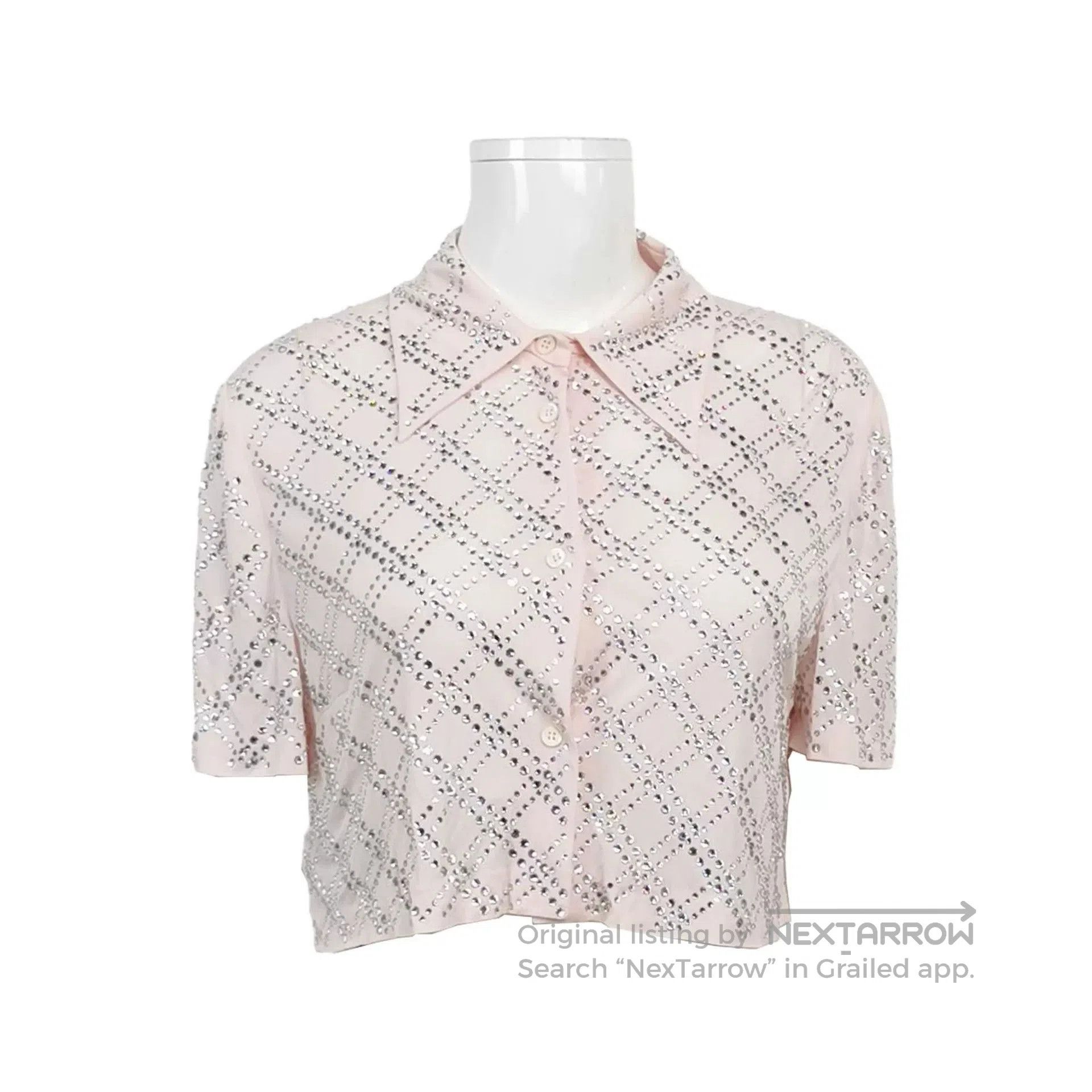 Miu Miu MiuMiu Rhinestone Lapel Top Size 38. Size S / US 4 / IT 40 - 1 Thumbnail