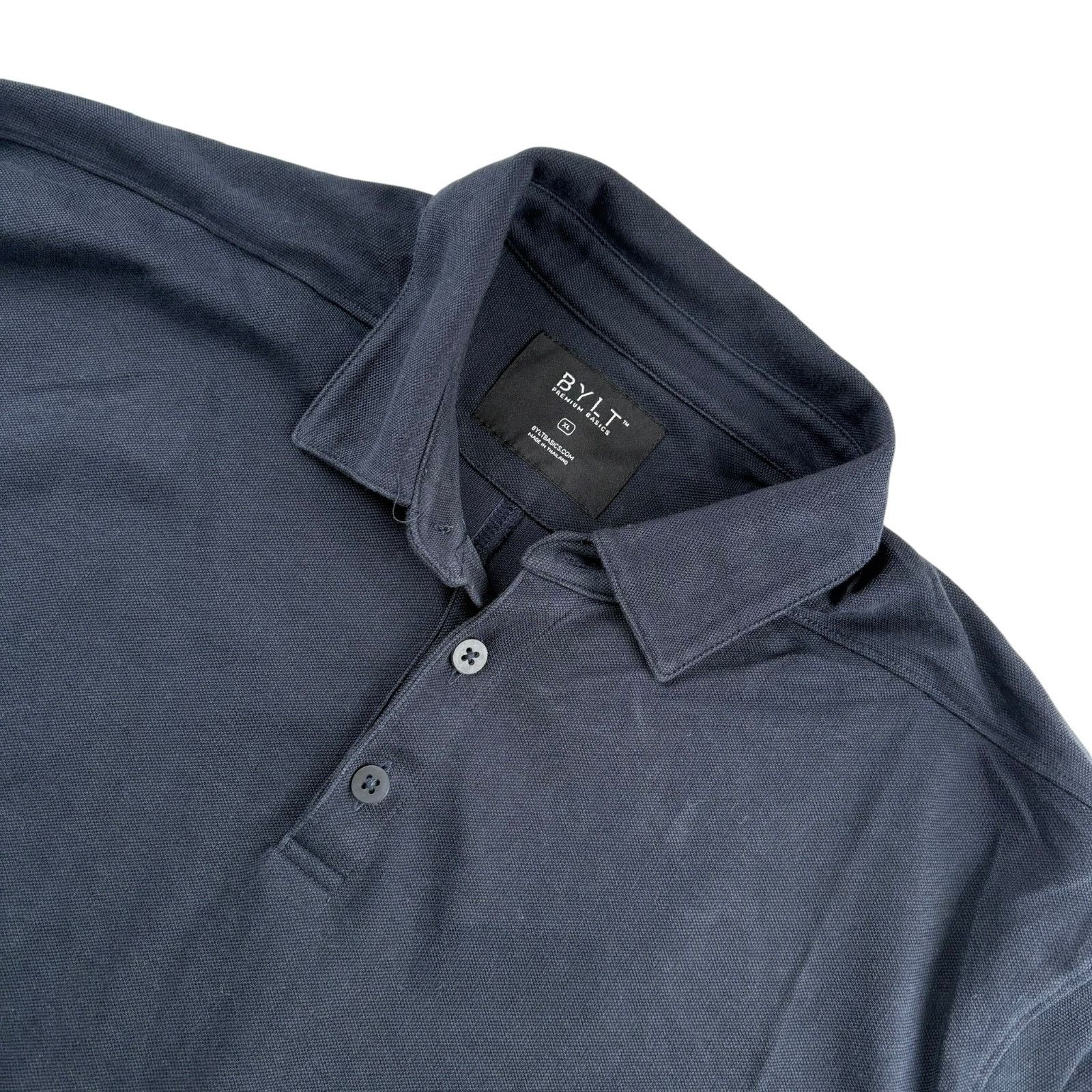 BYLT Premium Basics BYLT Men’s Cotton Blend Polo Shirt Blue • XL Size US XL / EU 56 / 4 - 1 Thumbnail