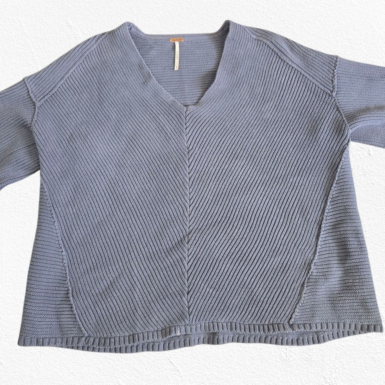 Free People Free People Slate Blue Gray La Brea Sweater Size Small Size S / US 4 / IT 40 - 5 Thumbnail