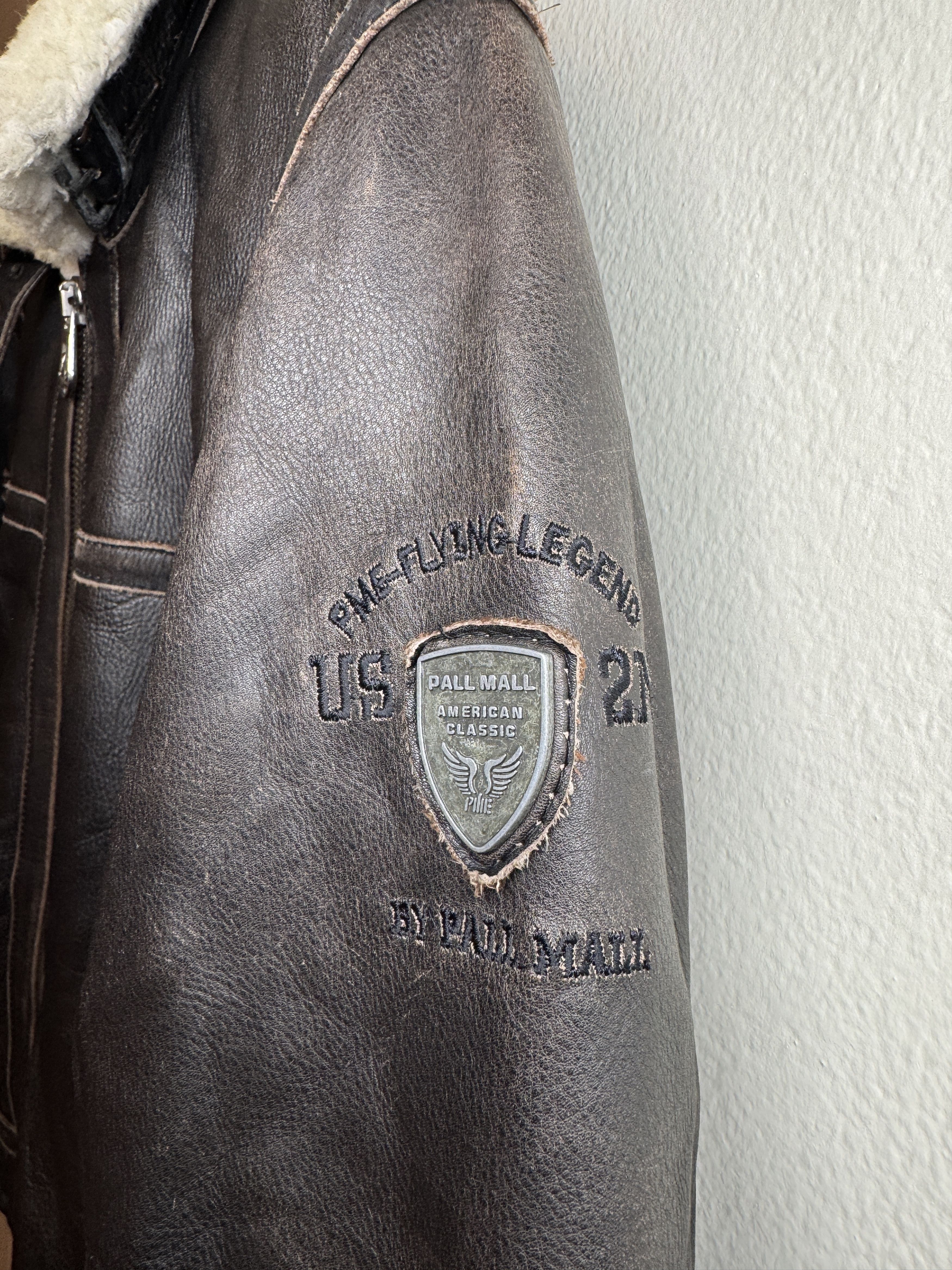 Other Pall Mall brown leather bomber flight shearling jacket S Size US S / EU 44-46 / 1 - 5 Thumbnail
