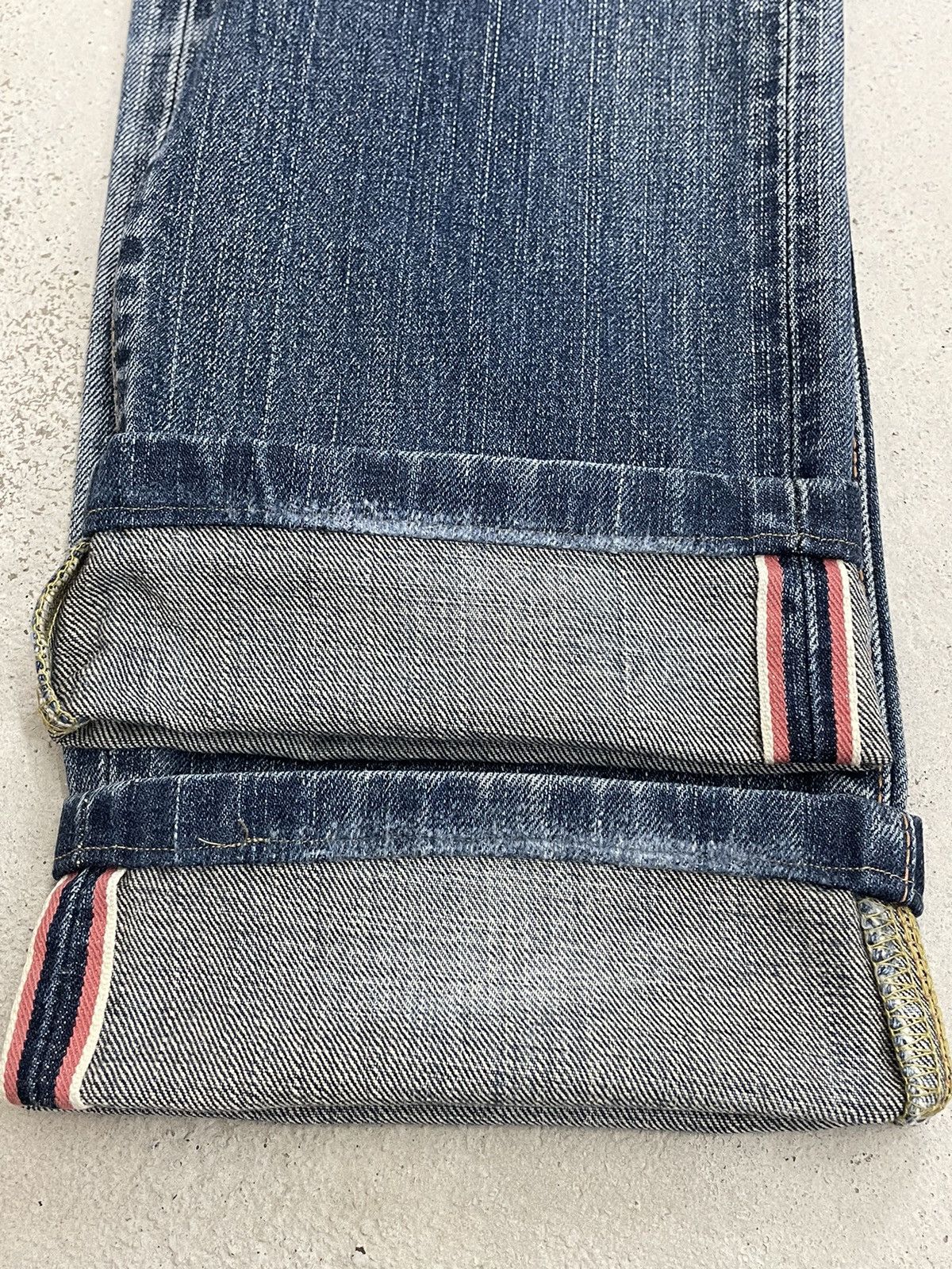 Edwin Edwin 505 Selvedge Buckle Back Whisker Distress Denim A13 Size US 32 / EU 48 - 19 Thumbnail