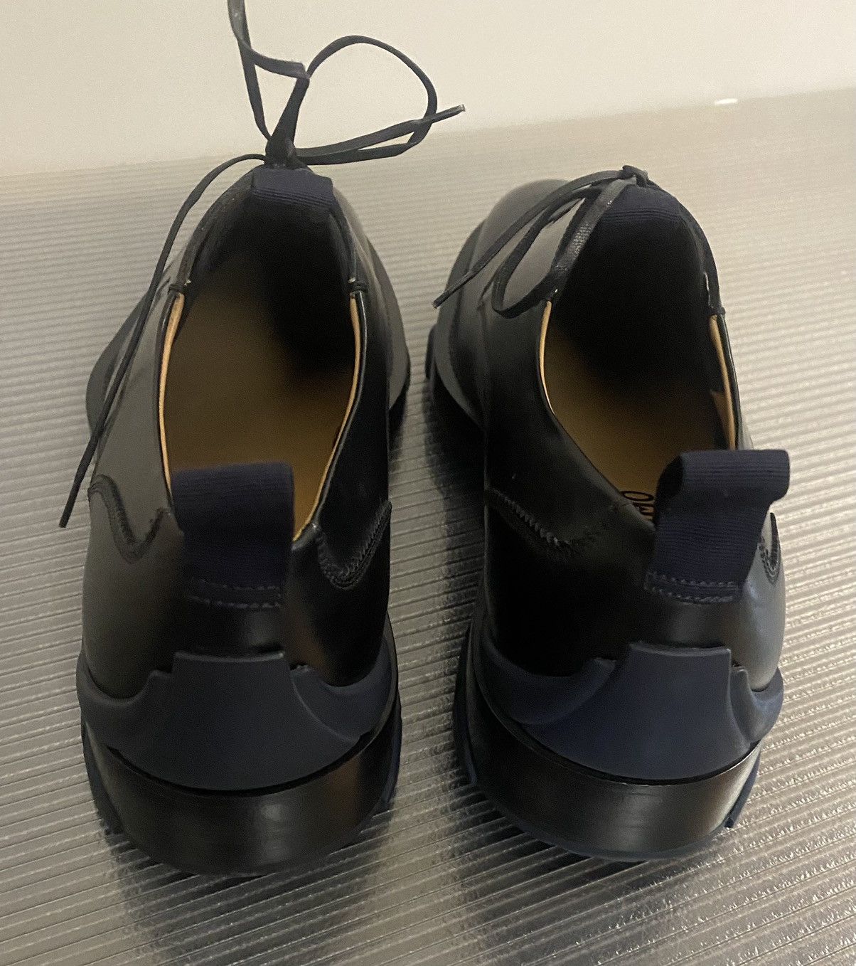 Salvatore Ferragamo Ferragamo Nero calf/blue Marin Fulgor derby 9.5 D NEW Size US 9.5 / EU 42-43 - 5 Thumbnail