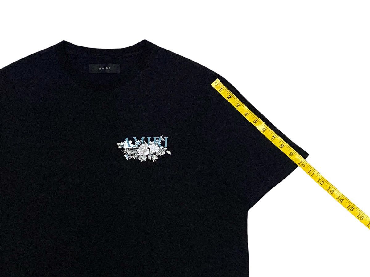 Amiri Amiri Floral Logo Black T-Shirt Size US L / EU 52-54 / 3 - 15 Thumbnail