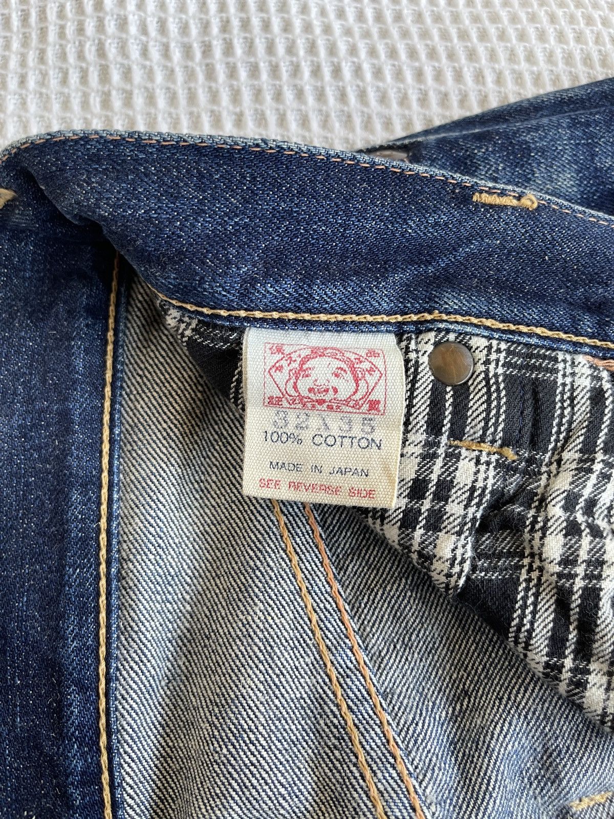 Vintage🔥EVISU YAMANE DAICOCK PINK🔥Selvedge Baggy Jeans RARE‼️