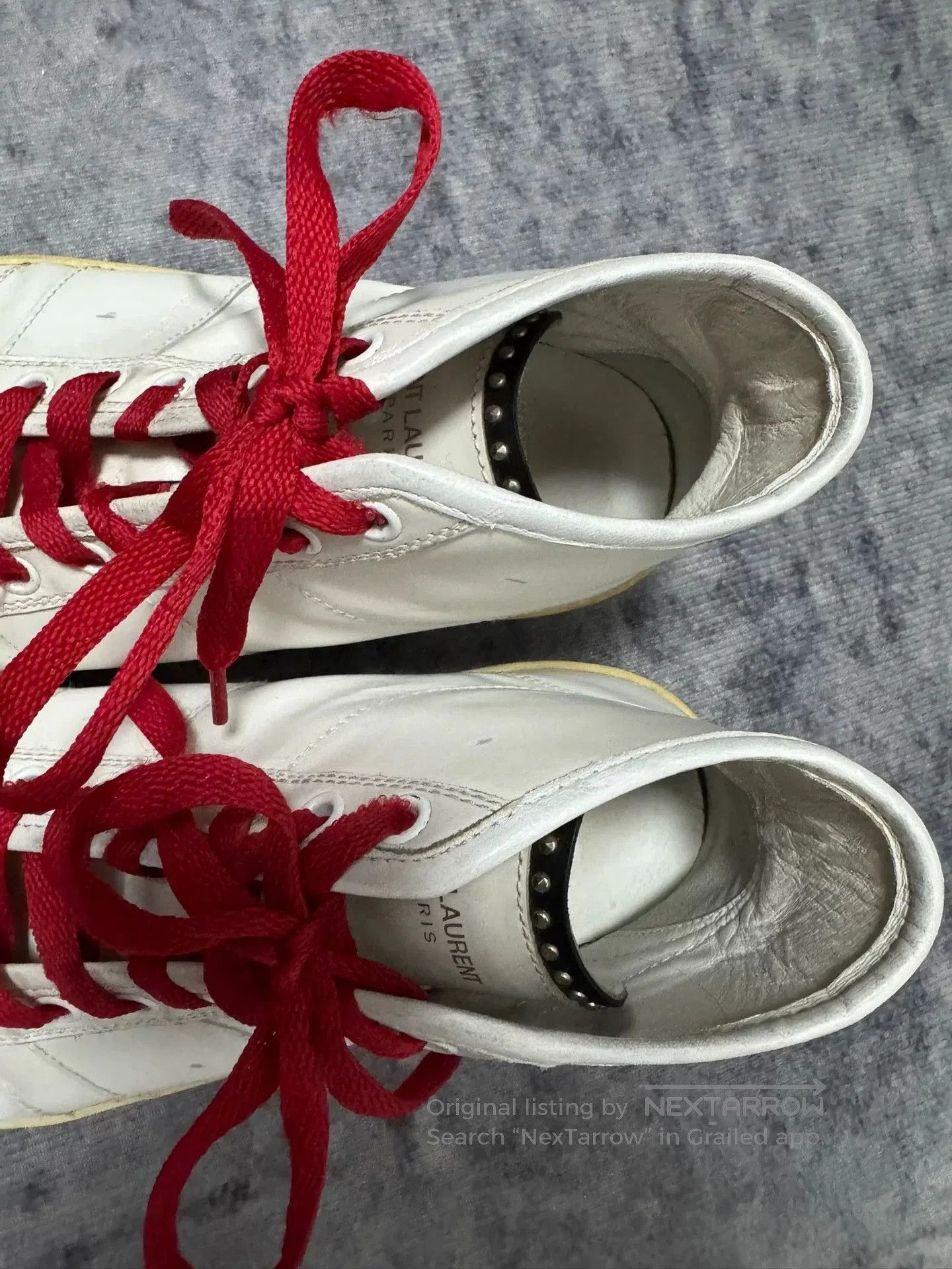 Saint Laurent Paris Saint Laurent High-Top Sneakers with Studs. Size US 8.5 / EU 41-42 - 4 Thumbnail