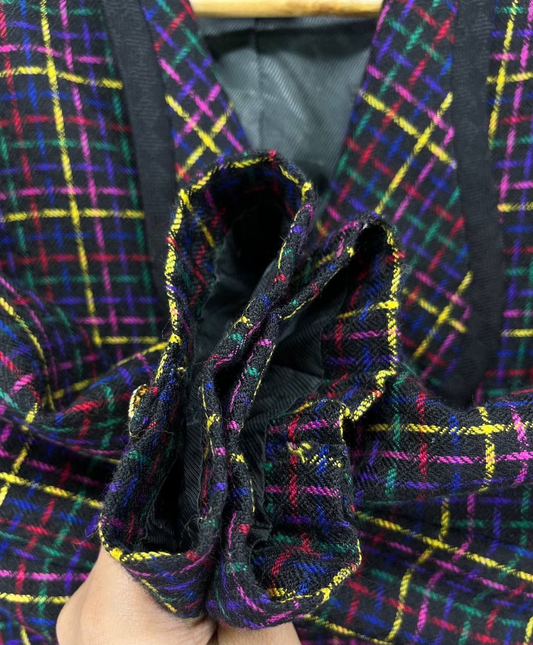 Hardy Amies Hardy Amies Shadow Plaid Checkered Cardigan Jacket Size M / US 6-8 / IT 42-44 - 9 Thumbnail