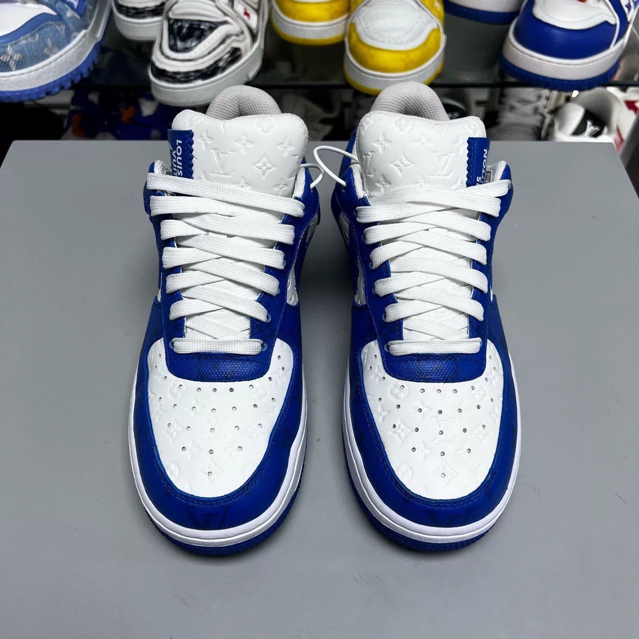 Louis Vuitton AF1 Louis Vuitton White Blue Size US 6.5 / EU 39-40 - 6 Thumbnail