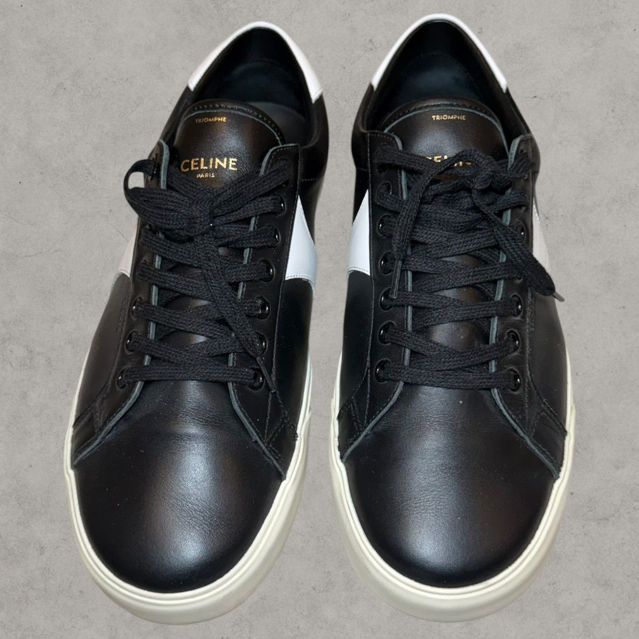 Celine Celine Triomphe TR01L Black Sneakers Sz 42 w/ Box Size US 9 / EU 42 - 4 Thumbnail