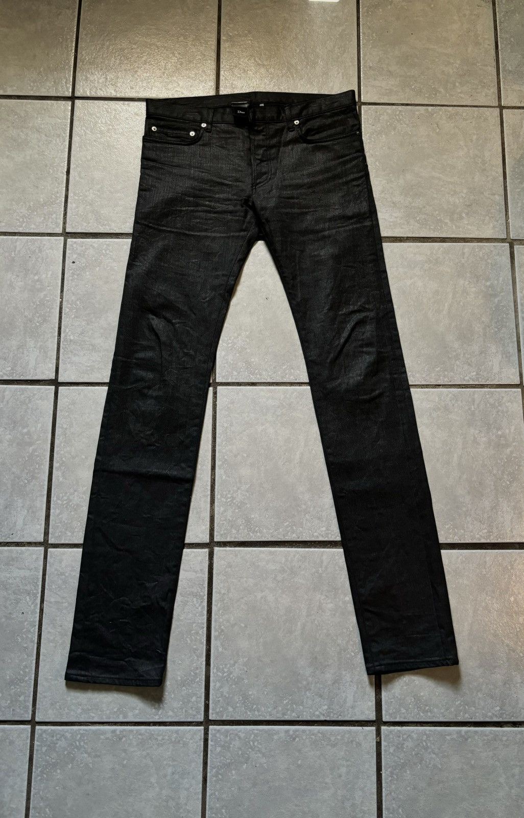 Dior × Hedi Slimane Dior Homme SS07 coated jeans | Grailed