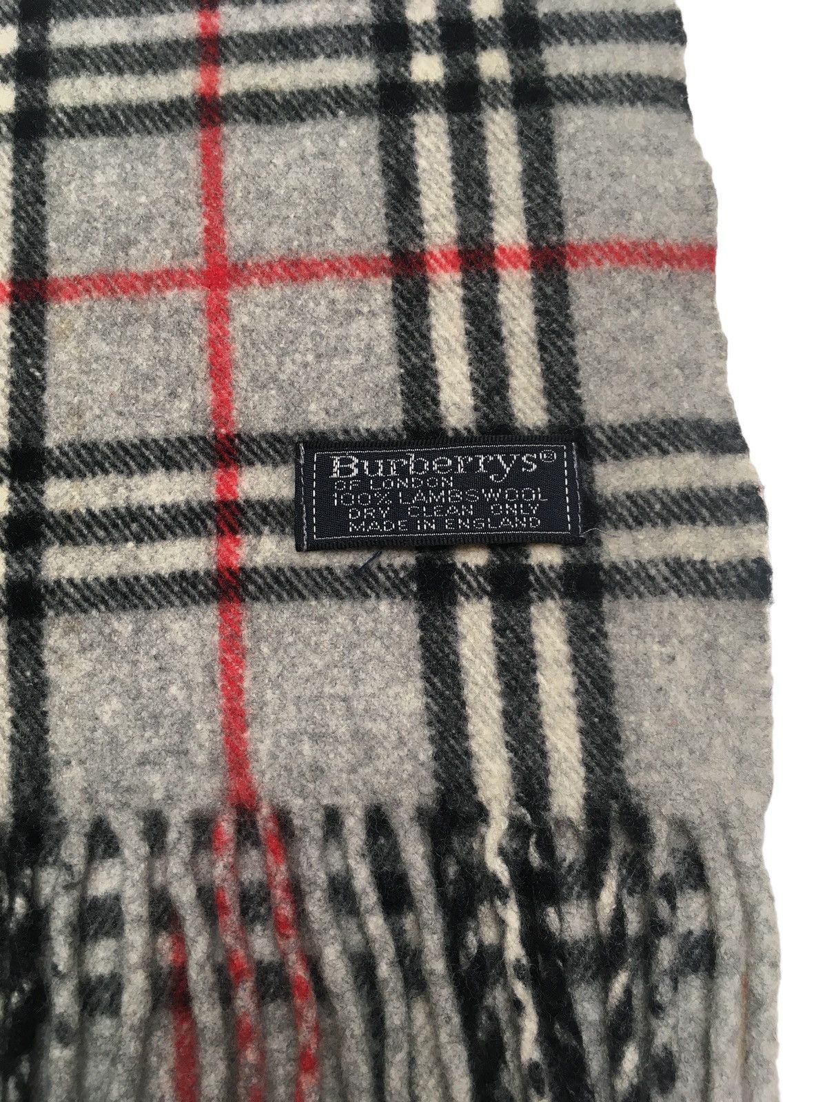 Burberry × Designer × Vintage Rare Design Vintage Brand Burberry's Lamb Wool Scarves 1990s Size ONE SIZE - 6 Thumbnail