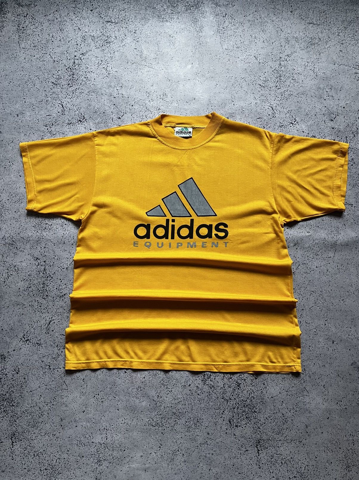 Adidas × Vintage Vintage Adidas Equipment Big Logo T-shirt Yellow Tee Y2K Size US XL / EU 56 / 4 - 1 Thumbnail