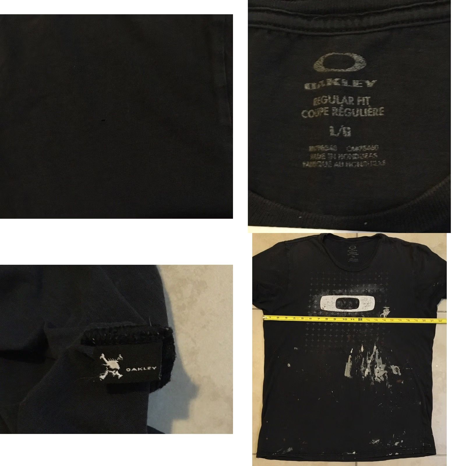 Oakley Vtg Oakley T-Shirt Men L Black Thrashed Distressed Grunge 90s Y2K Cyber Skate Rock Punk Vaporwave Gorpcore Fitness Styles Size US L / EU 52-54 / 3 - 11 Thumbnail