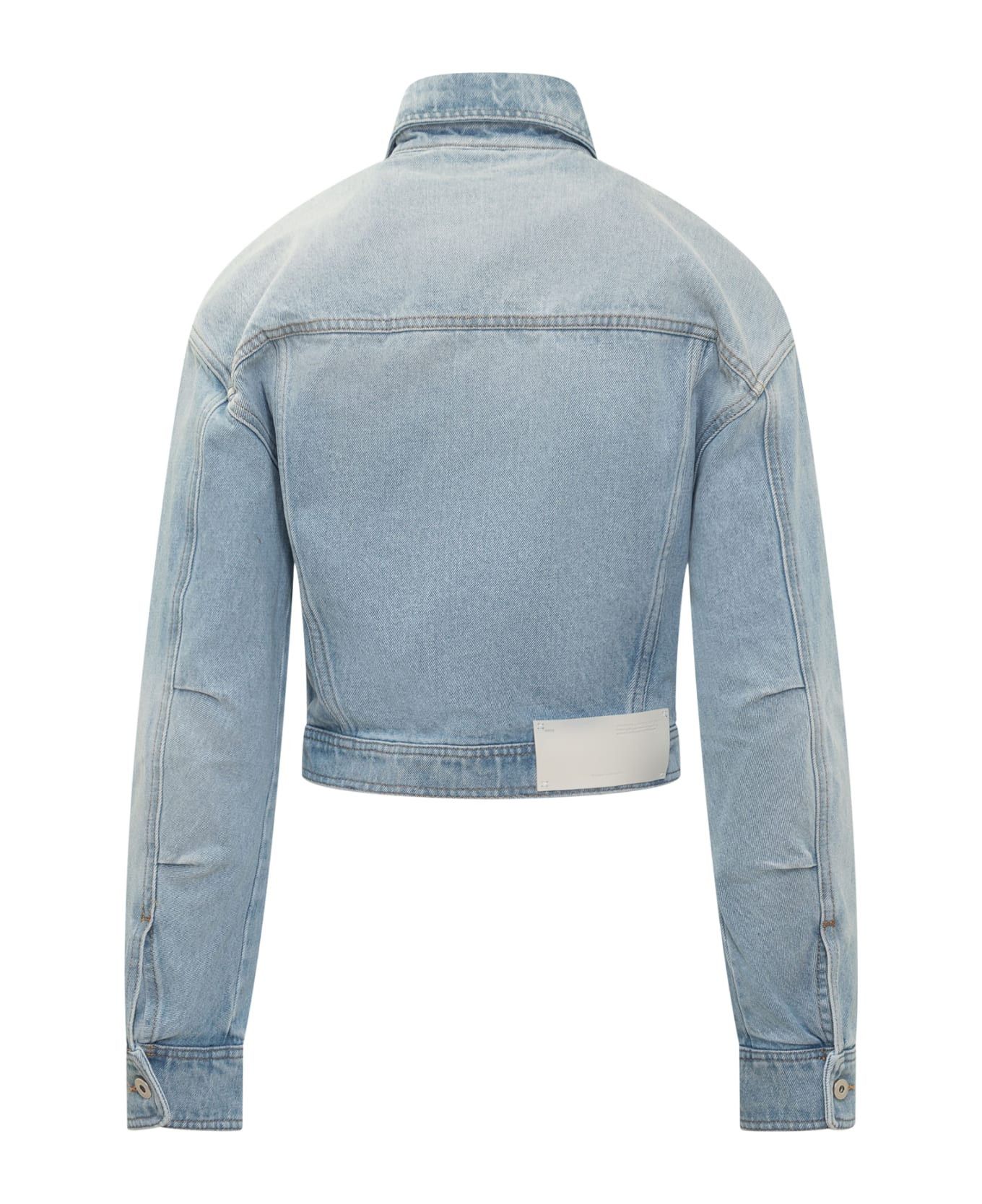 Off-White o1y1125 Denim Jacket in Blue Size S / US 4 / IT 40 - 2 Thumbnail