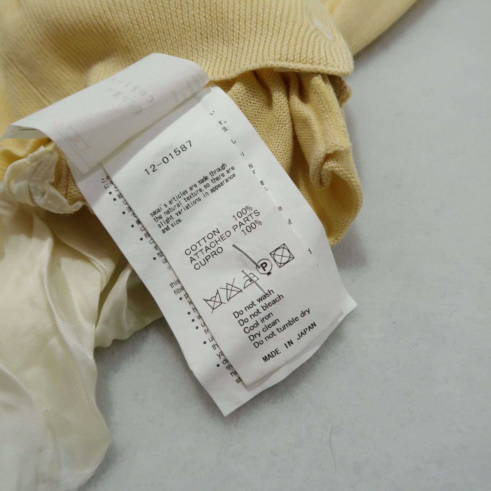 Sacai Sacai Ruffle Ribbed Shirt Cardigan Knit Studded Collar Size US S / EU 44-46 / 1 - 9 Thumbnail