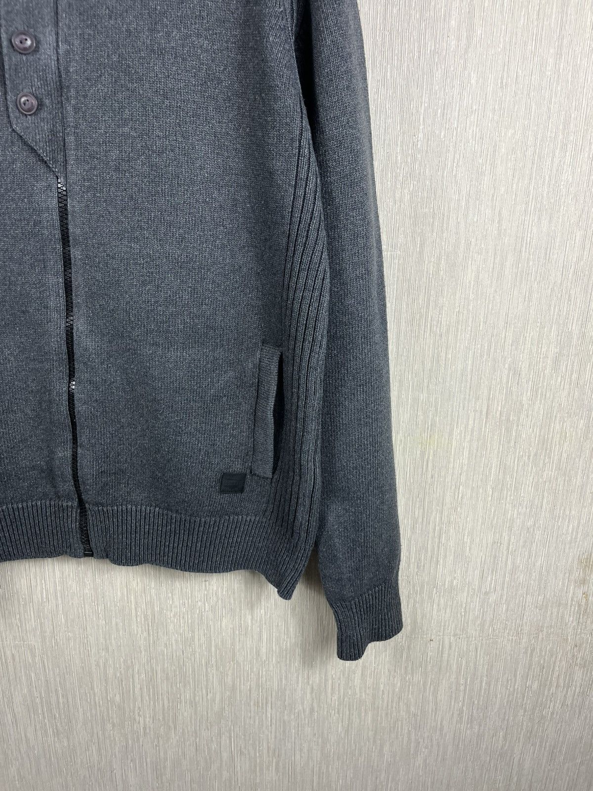 Schott × Vintage Vintage Schott NYC zip knitted sweater button up knit hoodie Size US XL / EU 56 / 4 - 6 Thumbnail