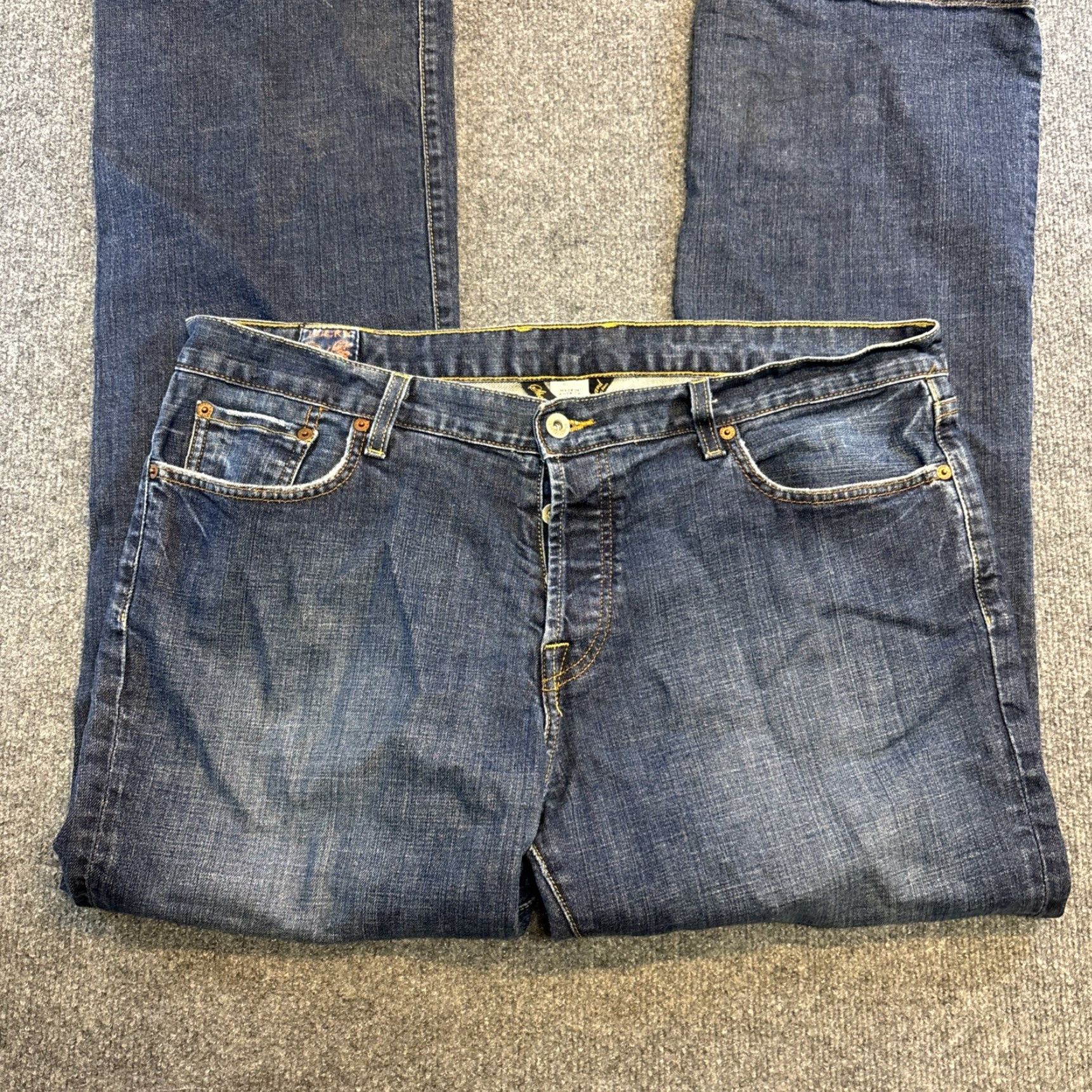 Lucky Brand Lucky Brand Jeans Bootcut Slim Denim Dark Wash 38 Button Fly 30in Inseam Men Size US 38 / EU 54 - 3 Thumbnail