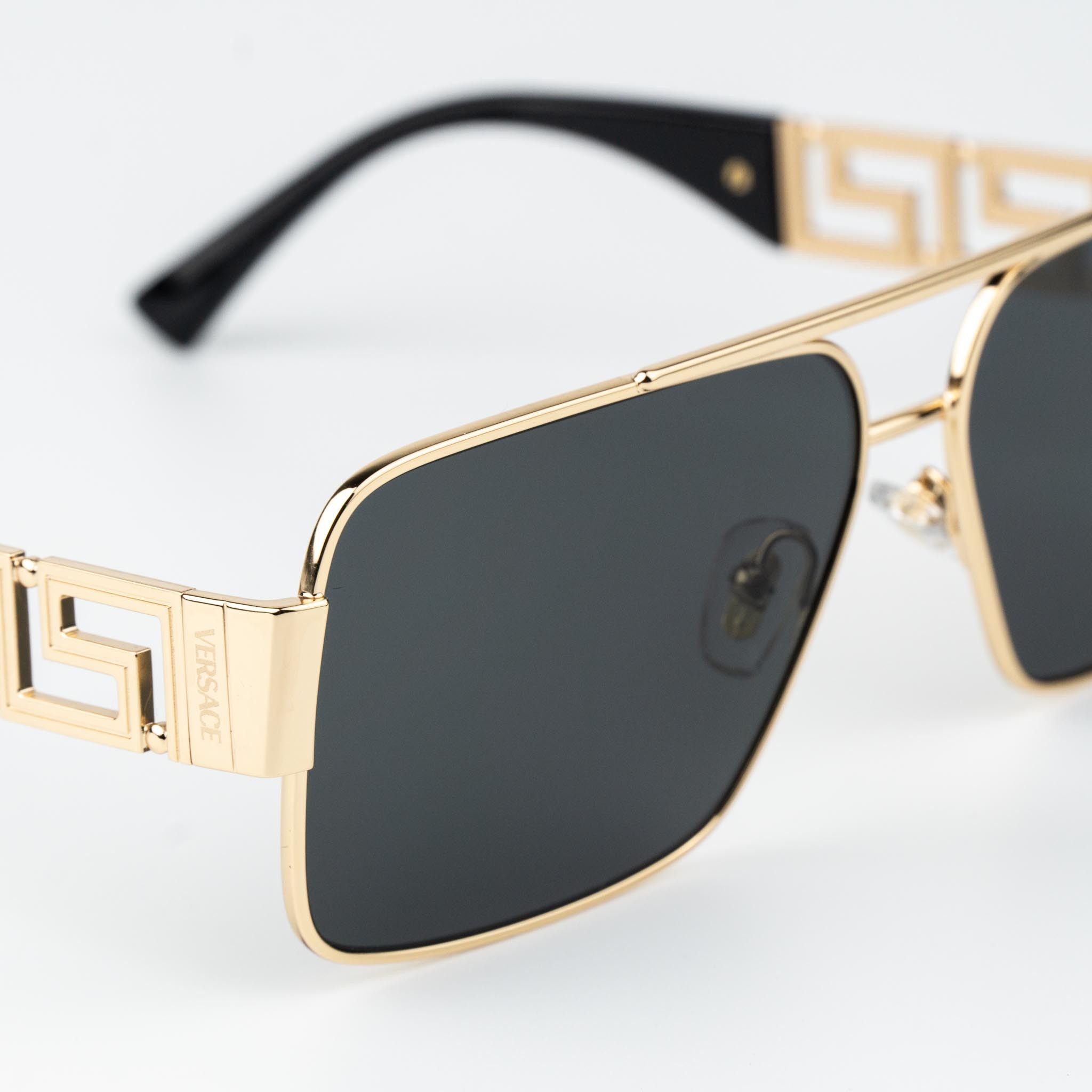 Versace Men Sunglasses Rectangle VE2290 100287 NEW AUTHENTIC