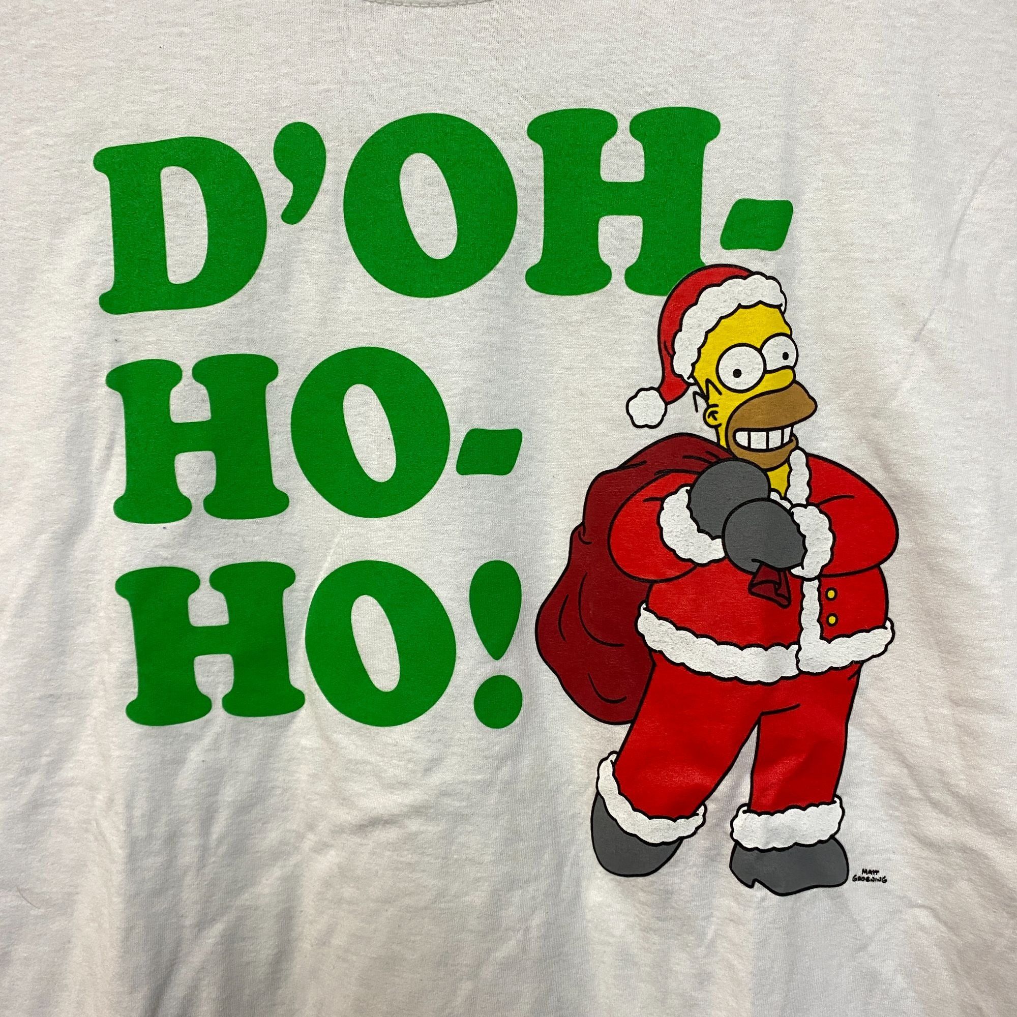 The Simpsons The Simpsons doh Ho Ho Christmas White Tshirt size Extra Lar Size US XL / EU 56 / 4 - 2 Thumbnail