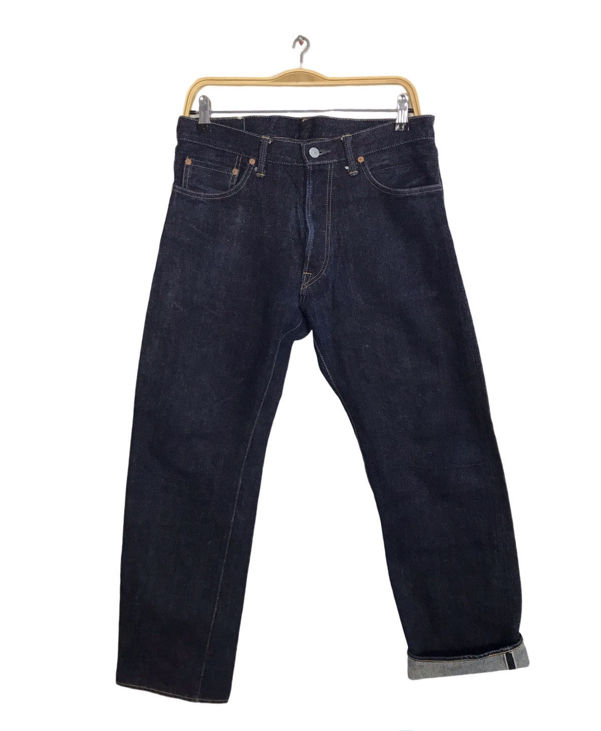 Two Moon RARE Two Moon Buttonfly Selvedge Dark Indigo Jeans Size US 32 / EU 48 - 2 Thumbnail
