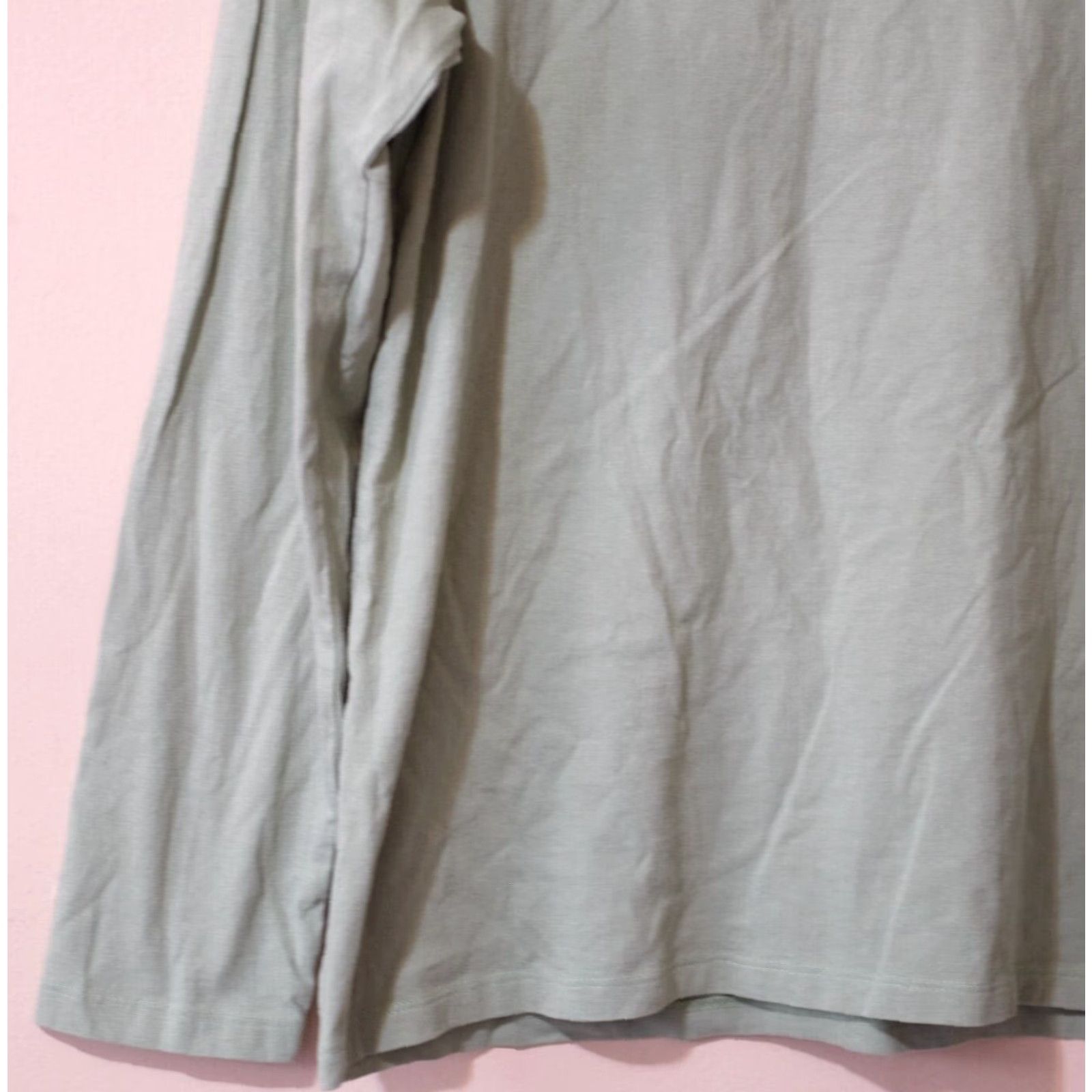 Vintage Dip Women’s M Green Longsleeve Plain T-shirt Crew Neck Organic Cotton #p43-19 Shirt Adult M Green Dip", Size M / US 6-8 / IT 42-44 - 3 Thumbnail